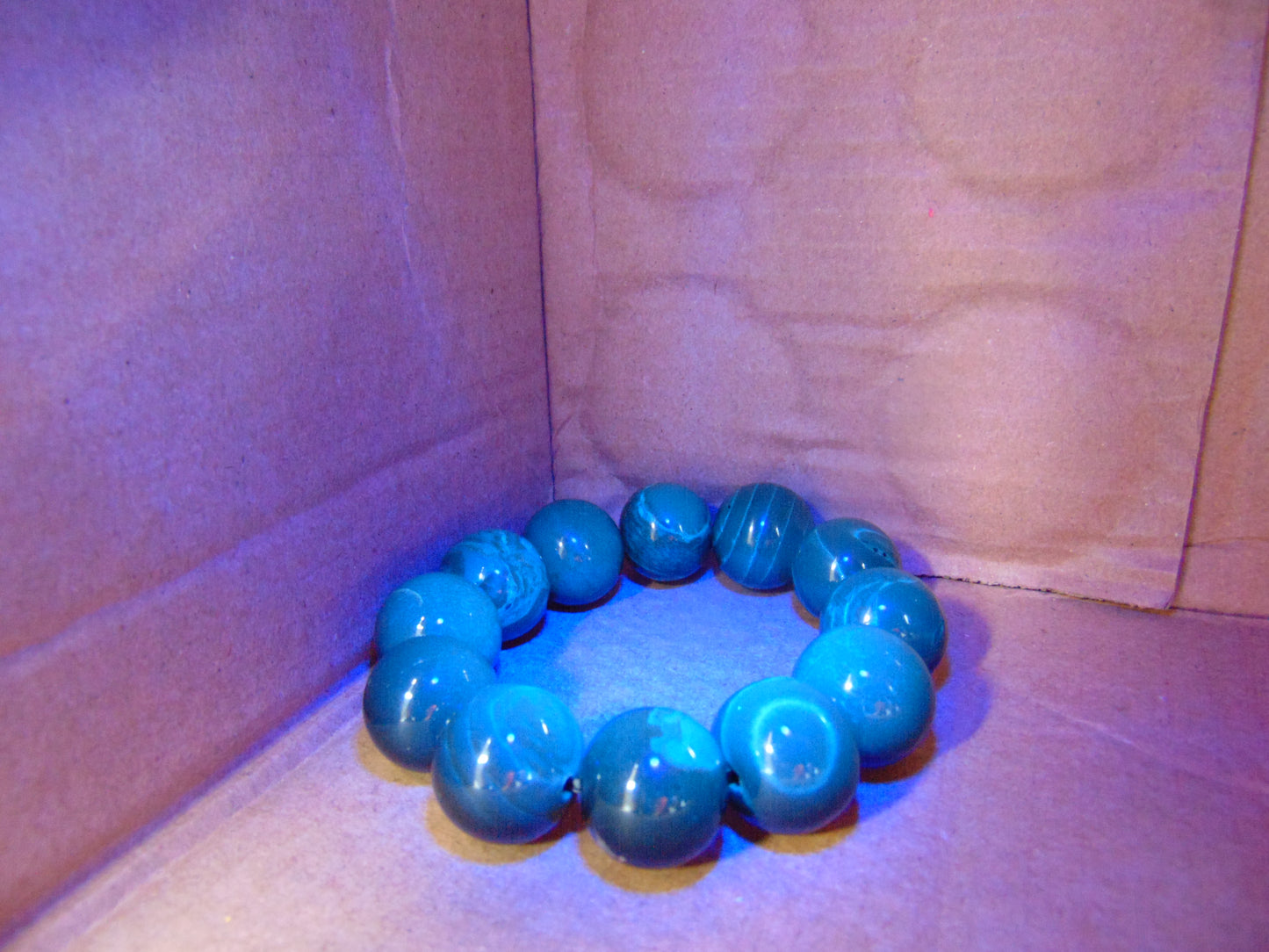 57 gram 12 Beads Mala Bracelet Indonesian Cherry Red Amber 20 mm for Healing B20M19