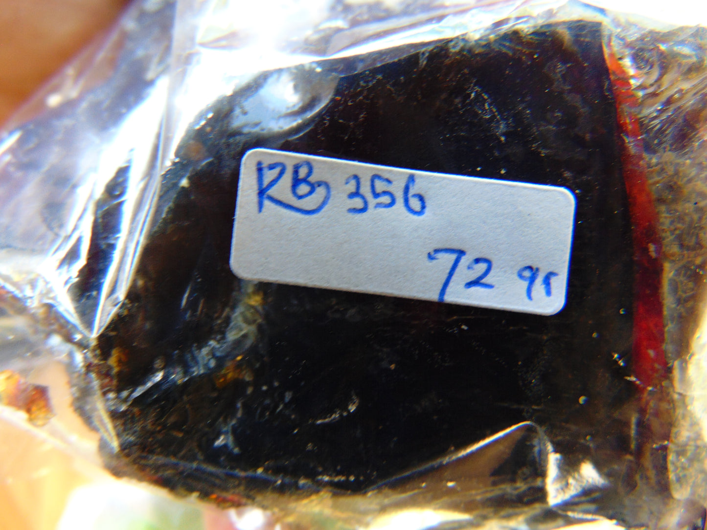 72 gram Rough Raw Indonesian Inclusion Blue Amber for Healing RB336