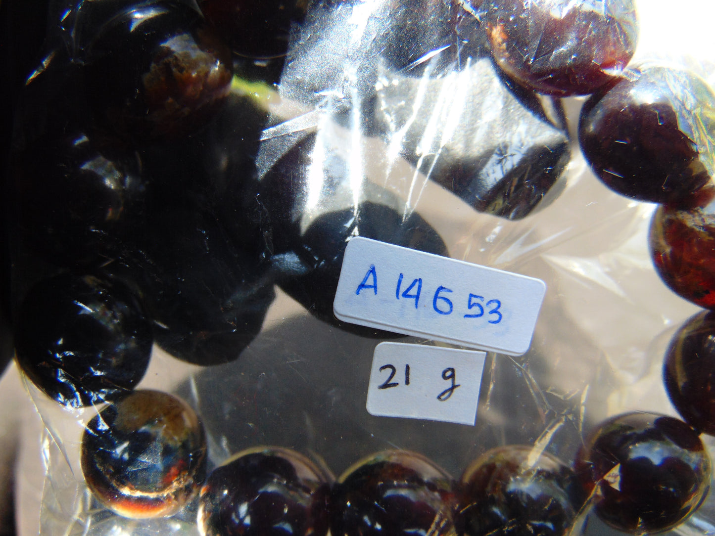 21 gram 14 Beads Mala Bracelet Indonesian amber 13x16 mm for Healing A14G53