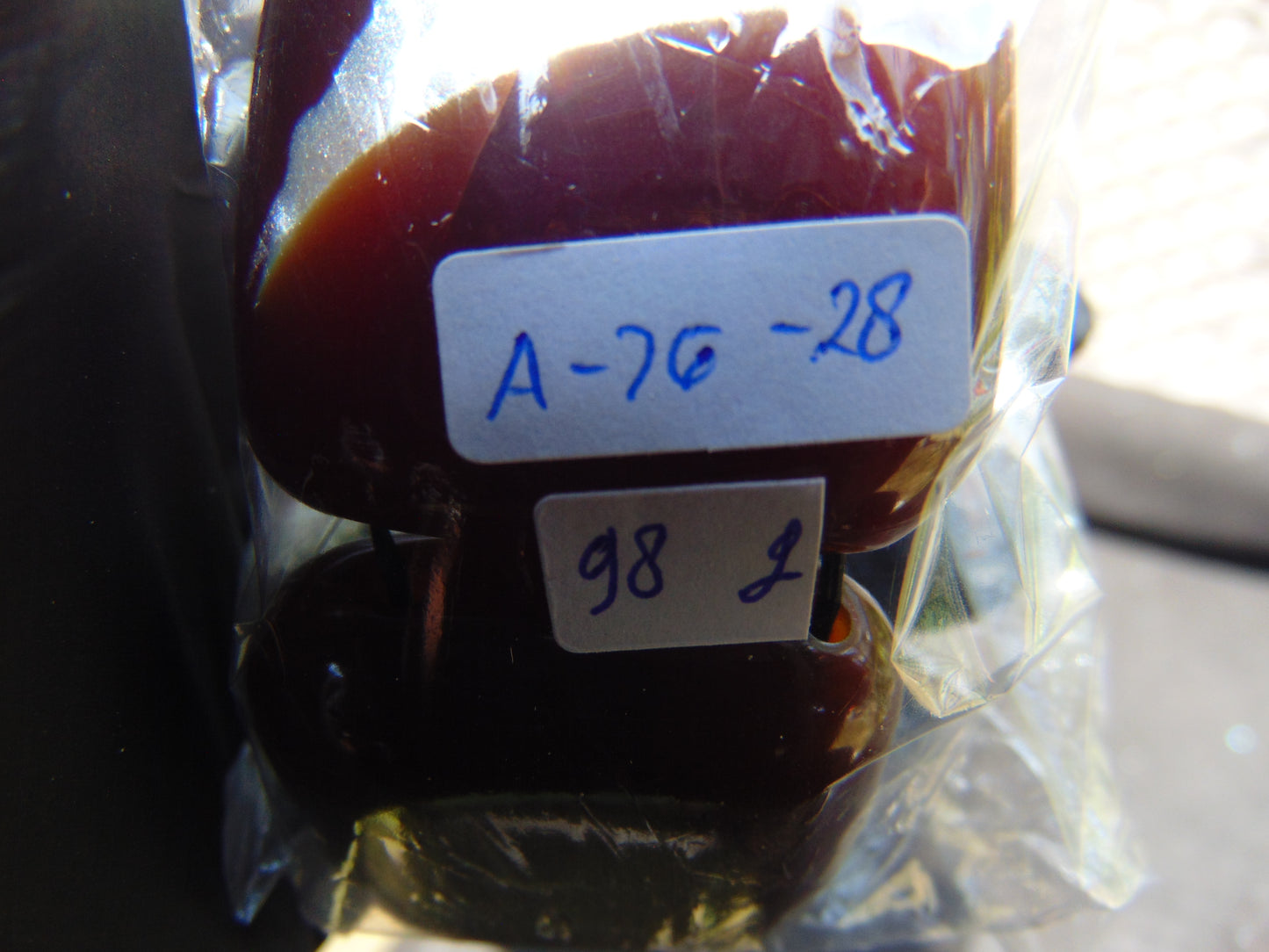 98 gr 7 Square Beads Bangle Indonesian Amber for Healing A7G28