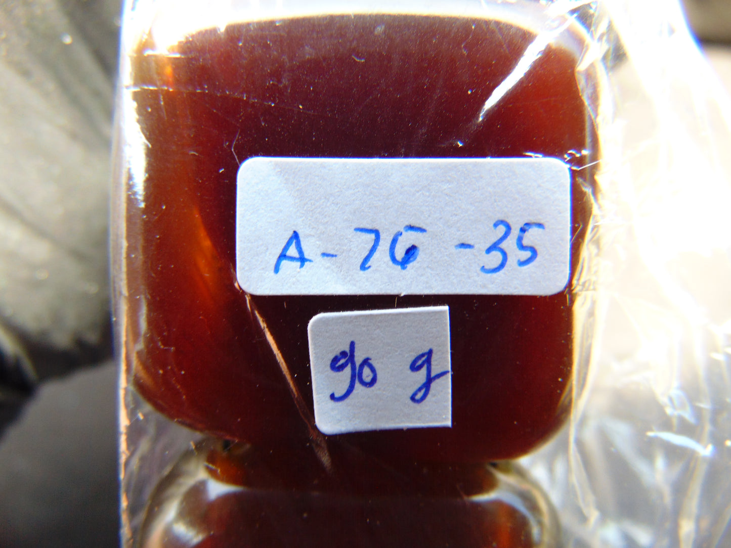 90 gr 7 Square Beads Bangle Indonesian Amber for Healing A7G35