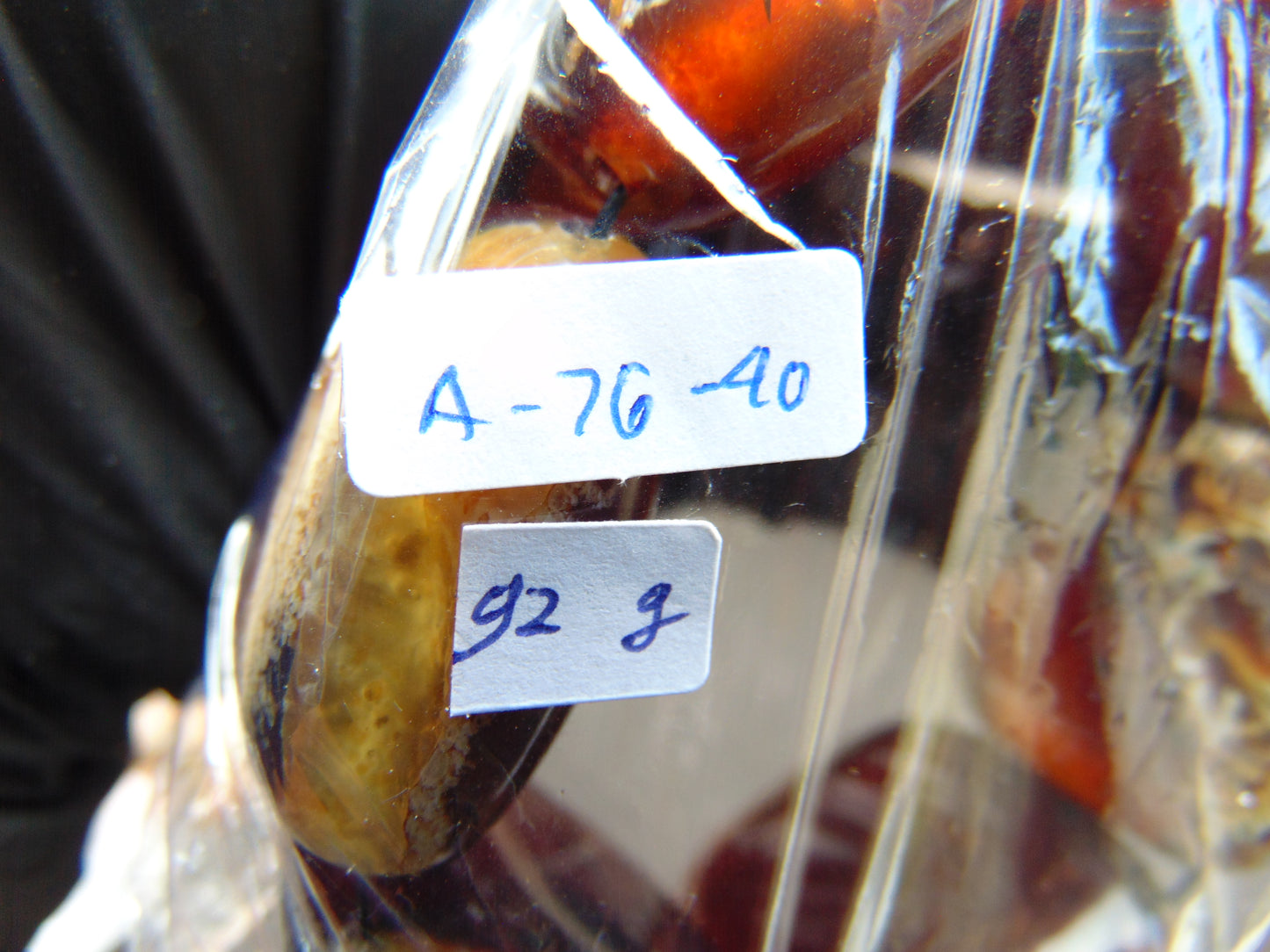 92 gr 7 Square Beads Bangle Indonesian Amber for Healing A7G40