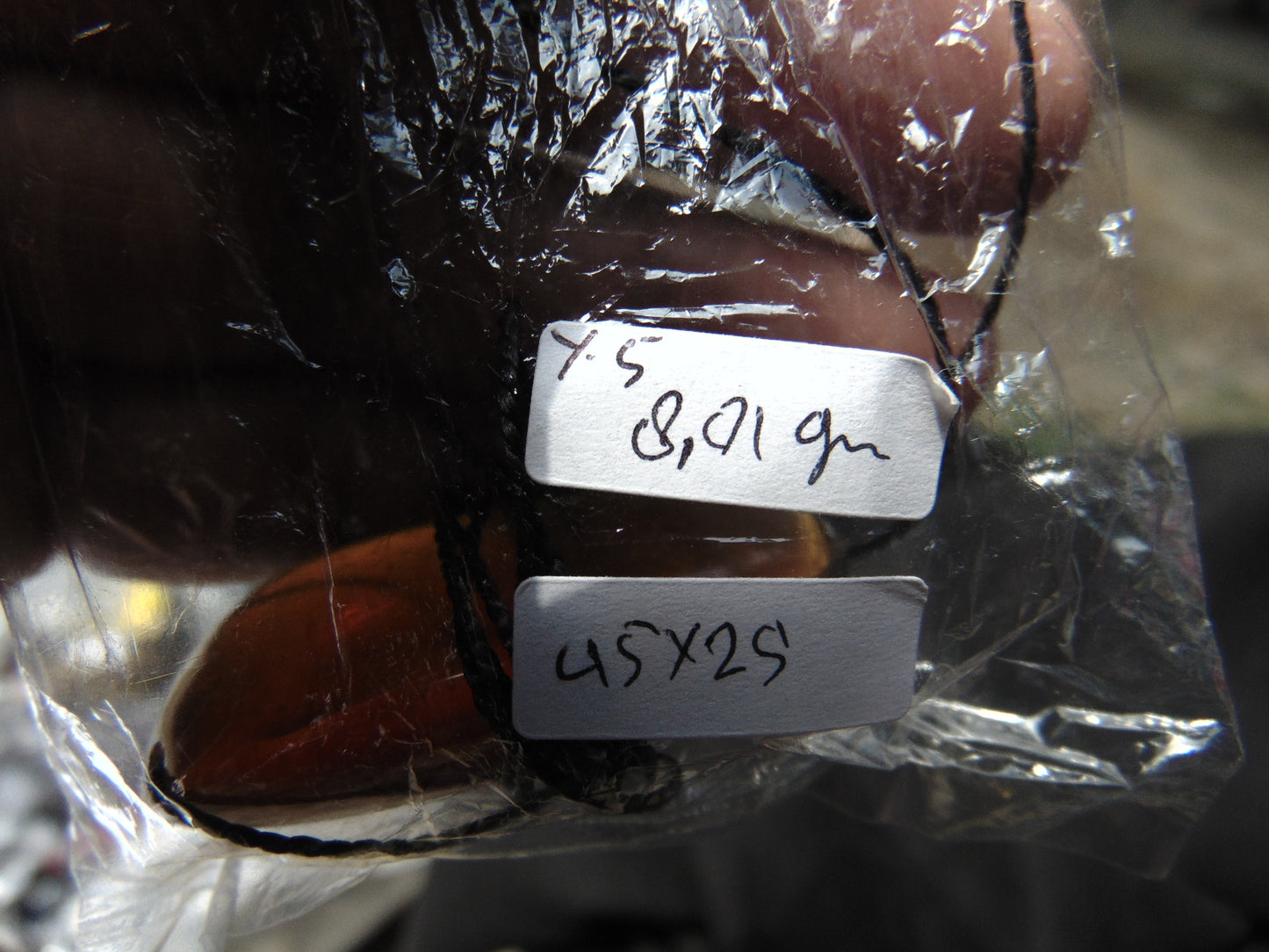 8.01 gr Pendant 45x25 mm Indonesian Amber for Healing Y5