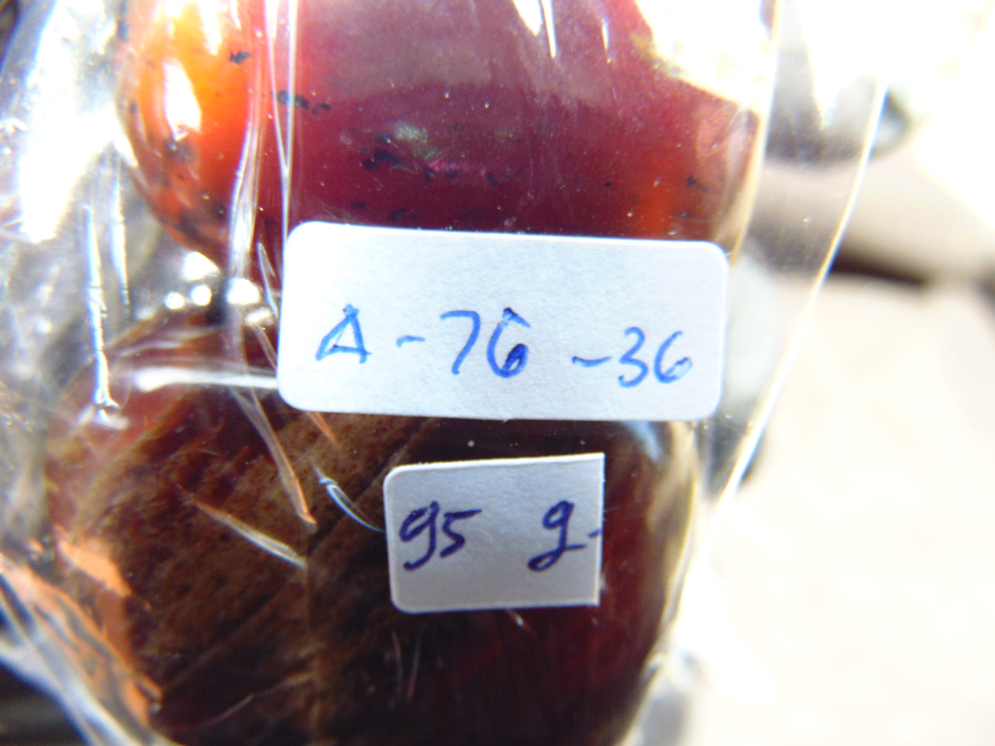 95 gr 7 Square Beads Bangle Indonesian Amber for Healing A7G36