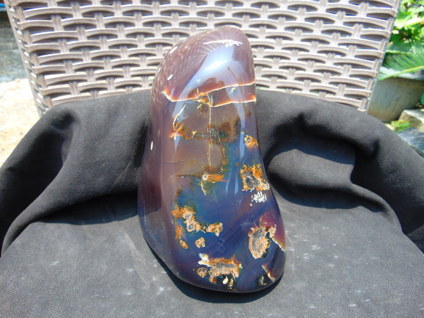 2330 gr full polished 21x13x11 cm Indonesia Blue Amber for Healing SL14