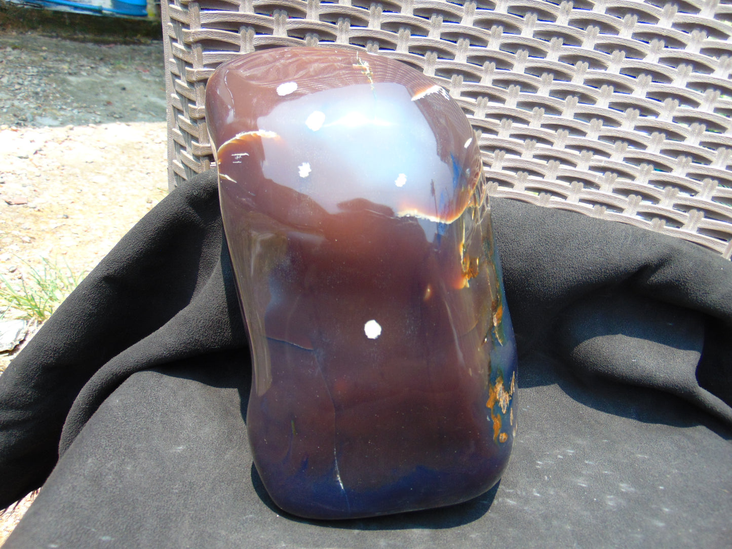 2330 gr full polished 21x13x11 cm Indonesia Blue Amber for Healing SL14