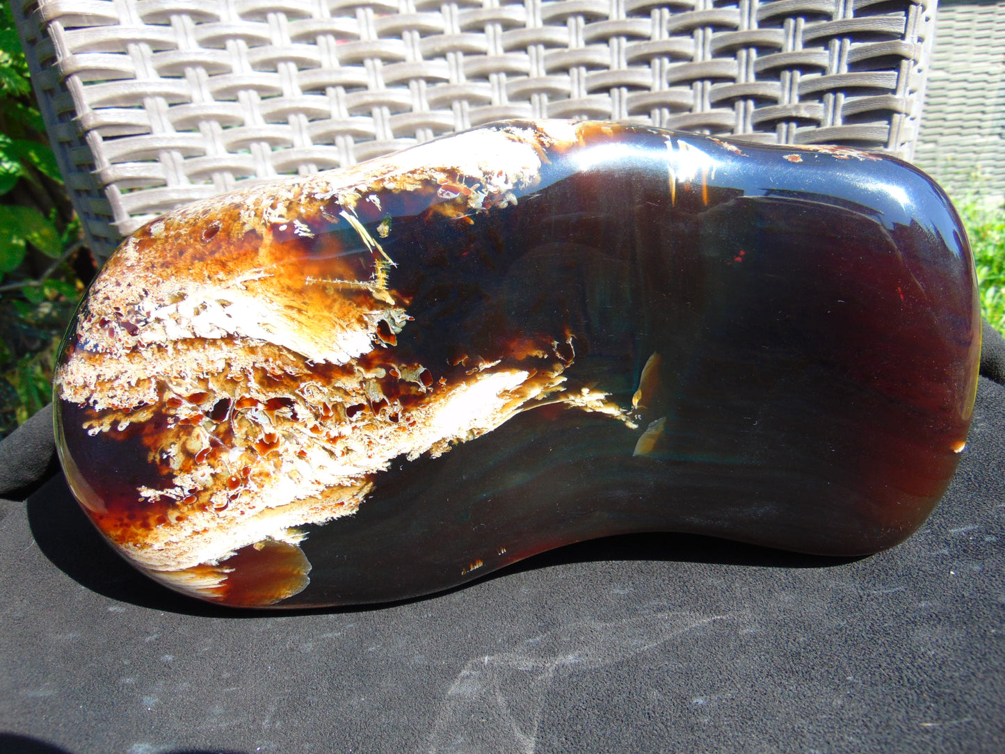 2074 Gr Full Polished Indonesian Purple Amber for Healing AR109