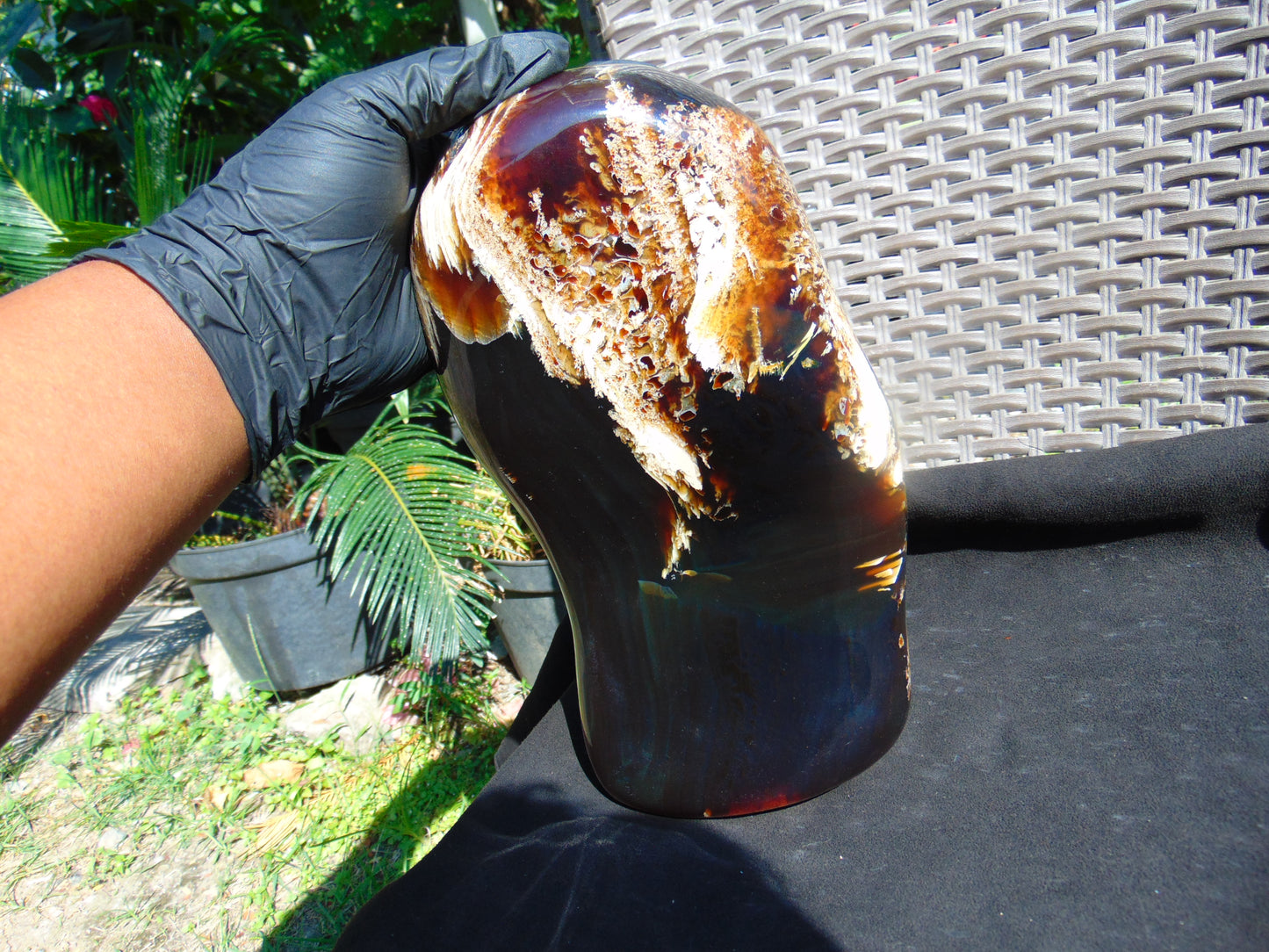 2074 Gr Full Polished Indonesian Purple Amber for Healing AR109