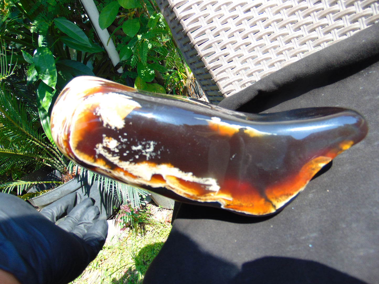 2074 Gr Full Polished Indonesian Purple Amber for Healing AR109