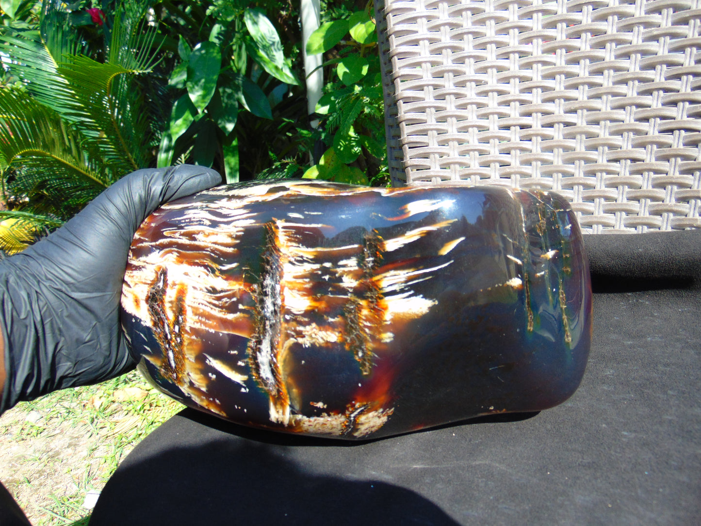 2074 Gr Full Polished Indonesian Purple Amber for Healing AR109
