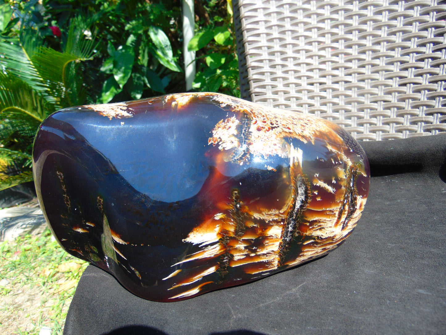 2074 Gr Full Polished Indonesian Purple Amber for Healing AR109