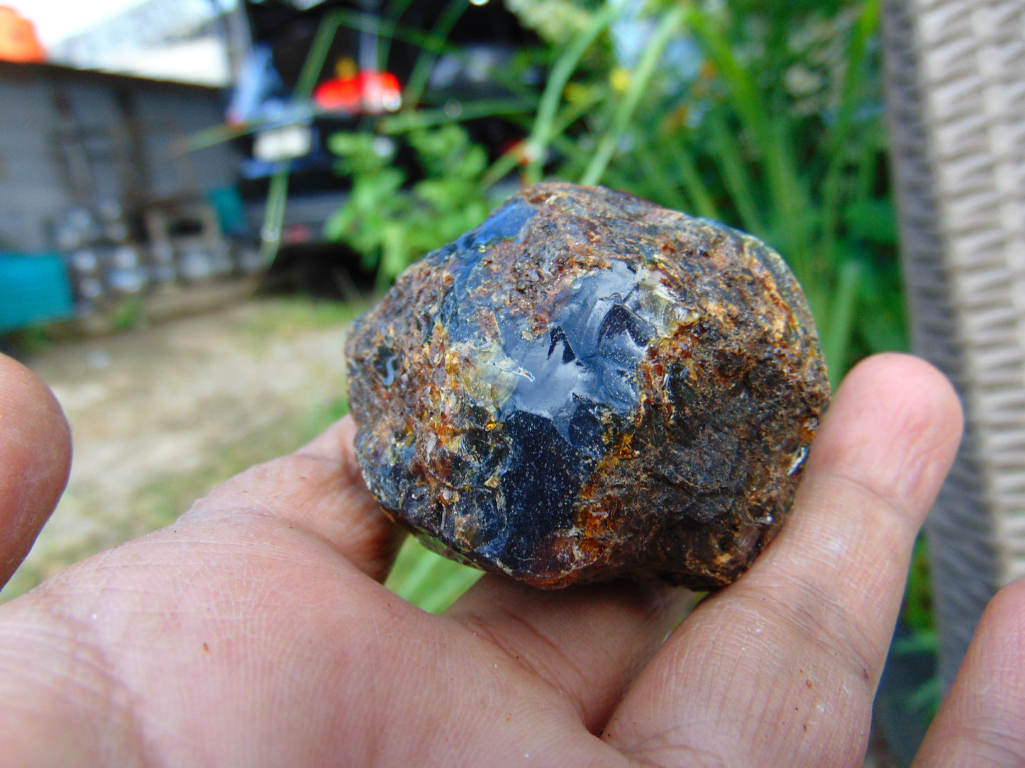 51 gram Rough Raw Indonesian Inclusion Blue Amber for Healing RB360