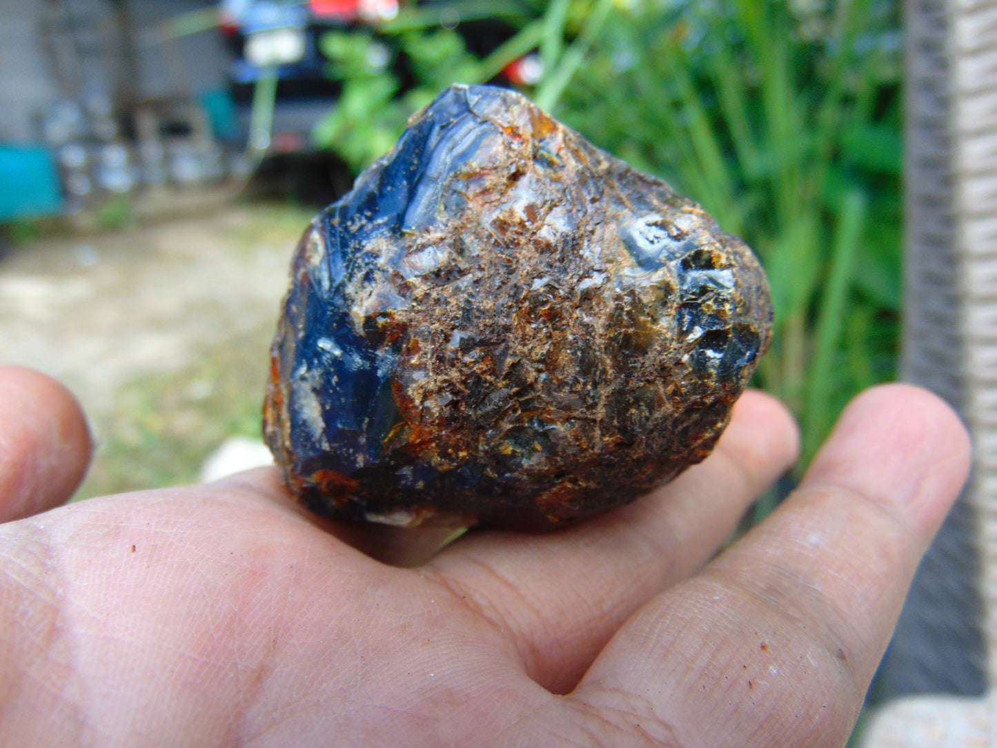 51 gram Rough Raw Indonesian Inclusion Blue Amber for Healing RB360