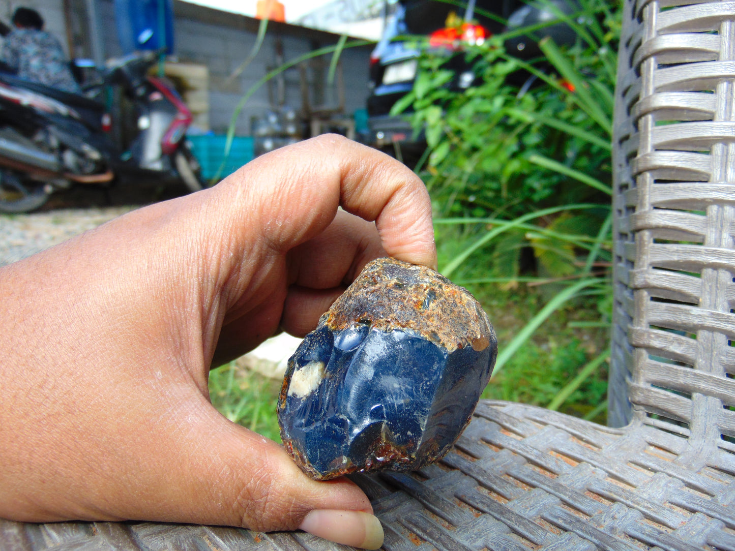 51 gram Rough Raw Indonesian Inclusion Blue Amber for Healing RB360