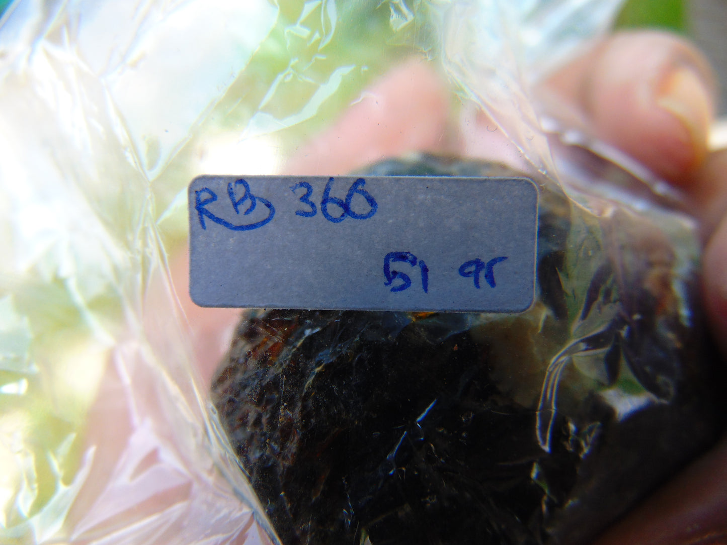 51 gram Rough Raw Indonesian Inclusion Blue Amber for Healing RB360