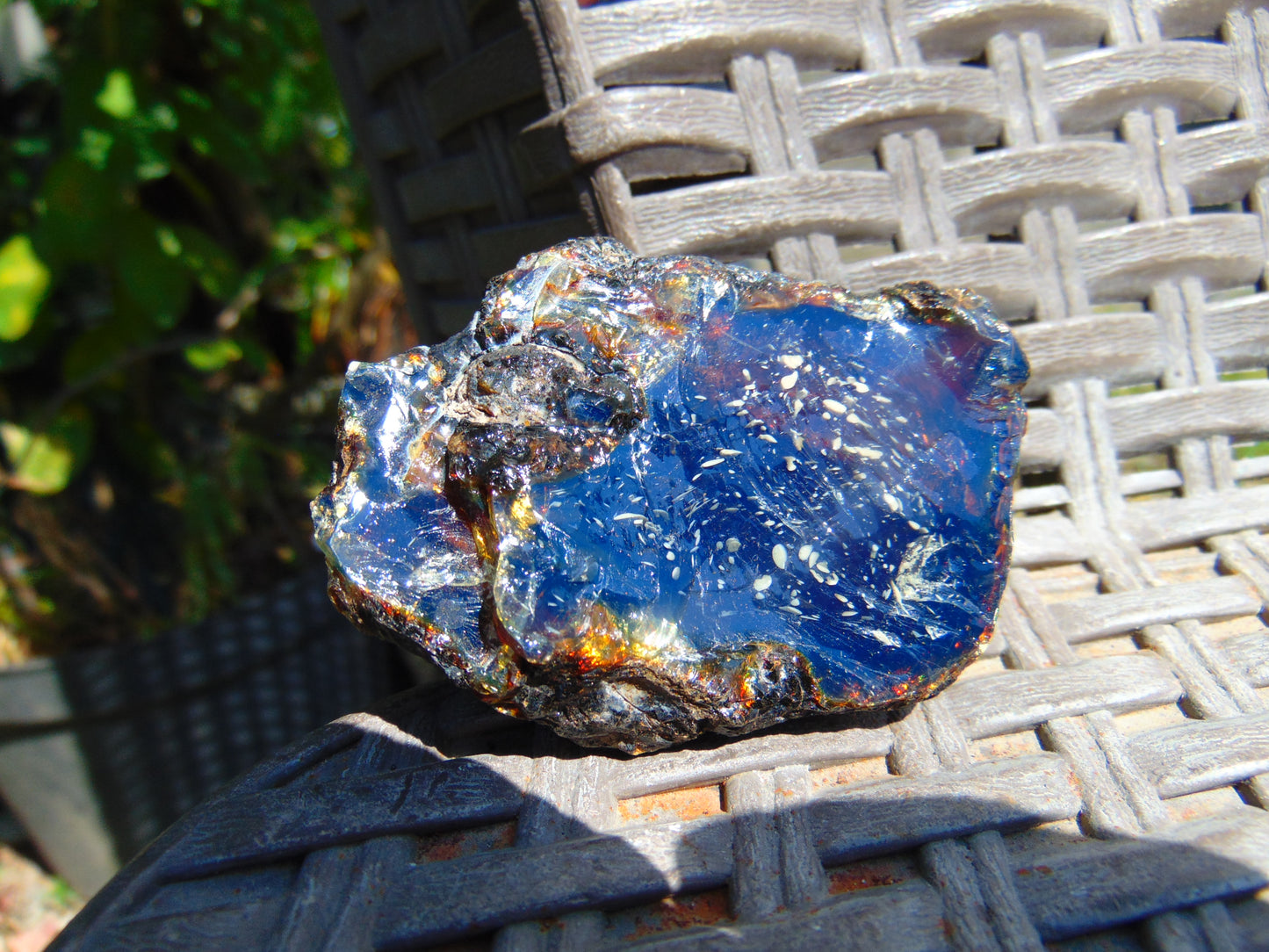 35 gram Rough Raw Indonesian Inclusion Blue Amber for Healing AGRB91