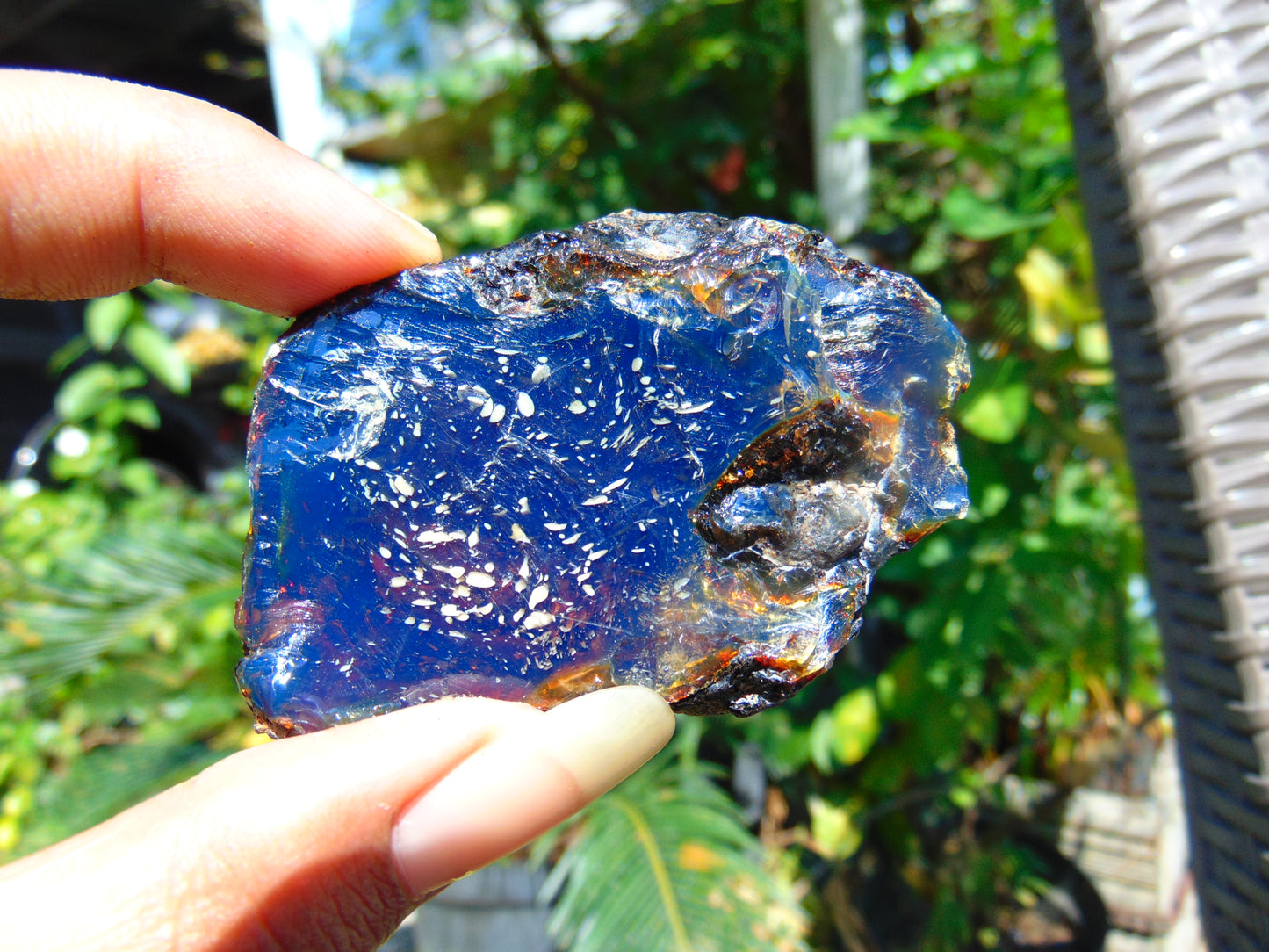 35 gram Rough Raw Indonesian Inclusion Blue Amber for Healing AGRB91