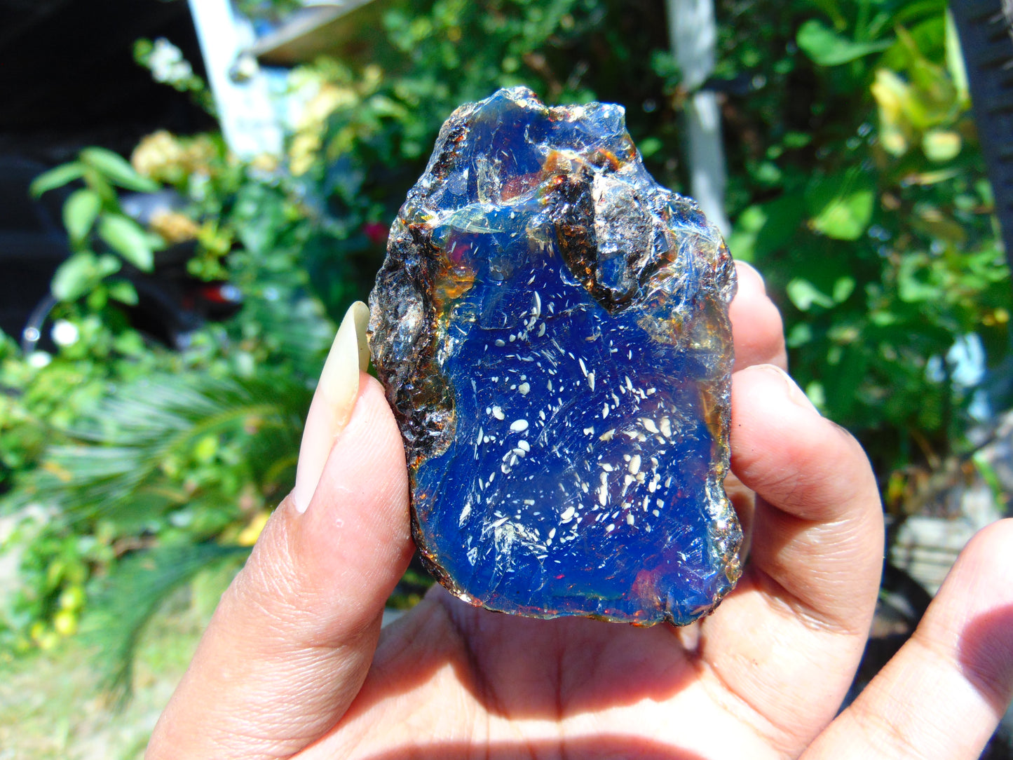 35 gram Rough Raw Indonesian Inclusion Blue Amber for Healing AGRB91