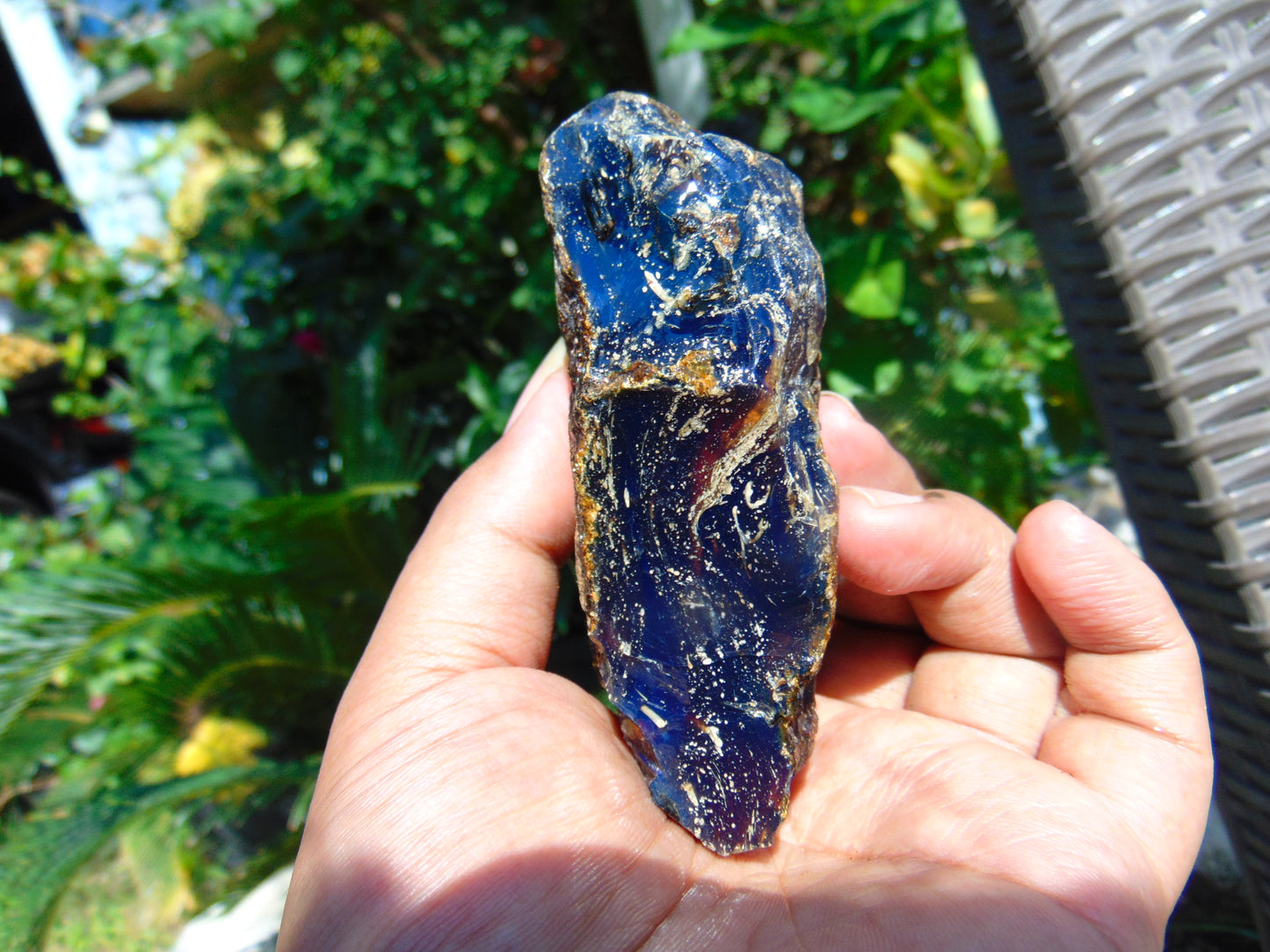 89 gram Rough Raw Indonesian Cystal Blue Amber for Healing AGRB83