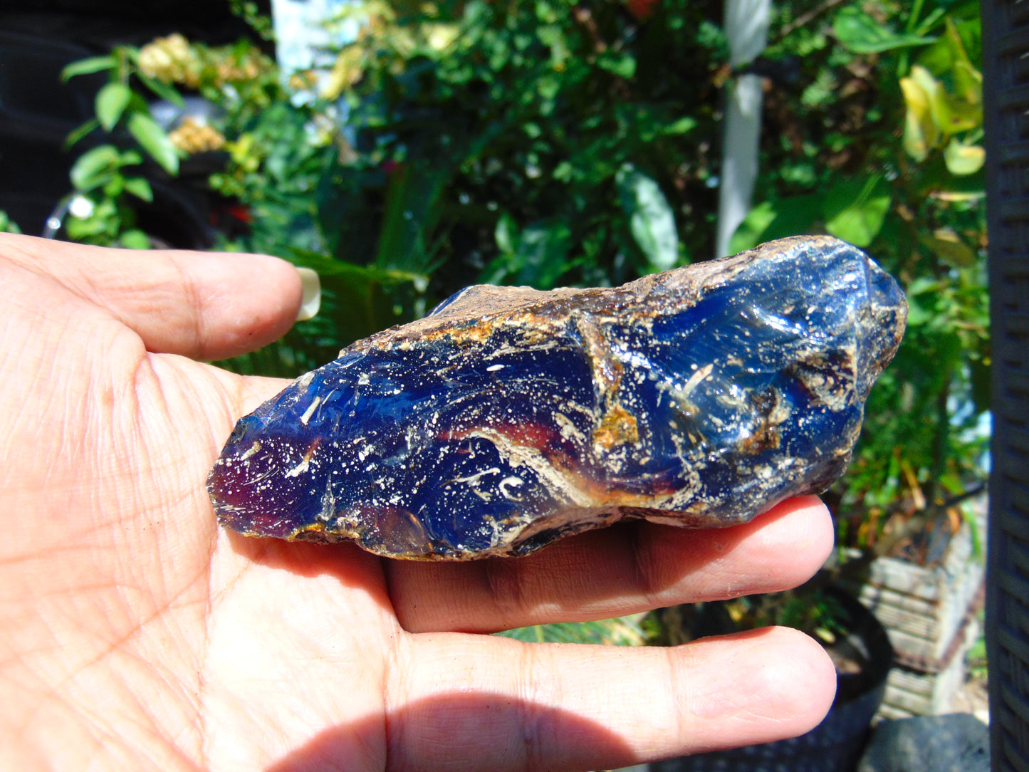 89 gram Rough Raw Indonesian Cystal Blue Amber for Healing AGRB83