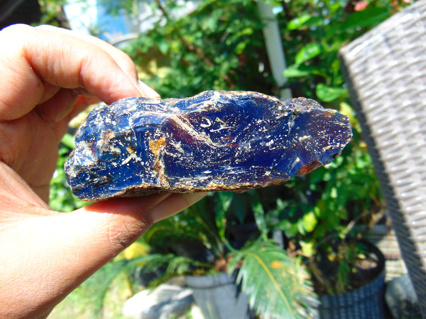 89 gram Rough Raw Indonesian Cystal Blue Amber for Healing AGRB83
