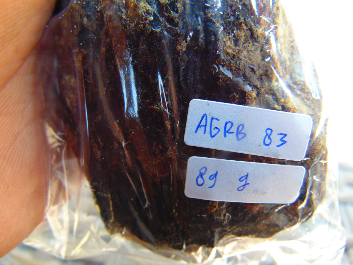 89 gram Rough Raw Indonesian Cystal Blue Amber for Healing AGRB83