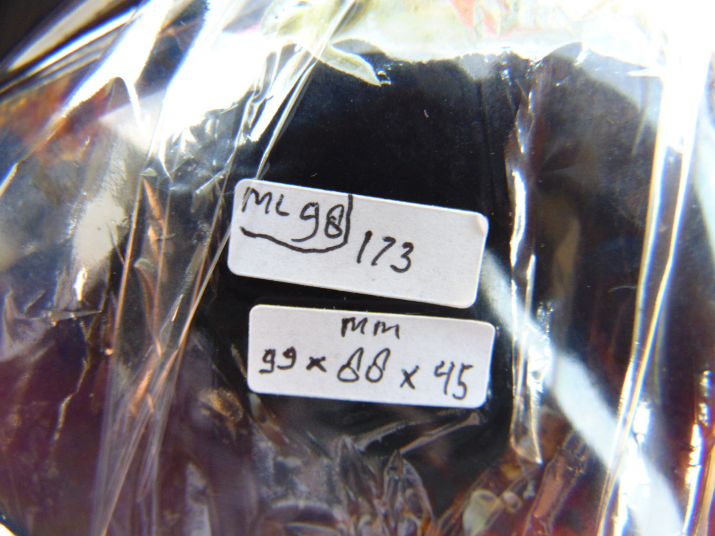 173 gr Blue Polished 99x88x45 mm Indonesia Amber for Healing ML98