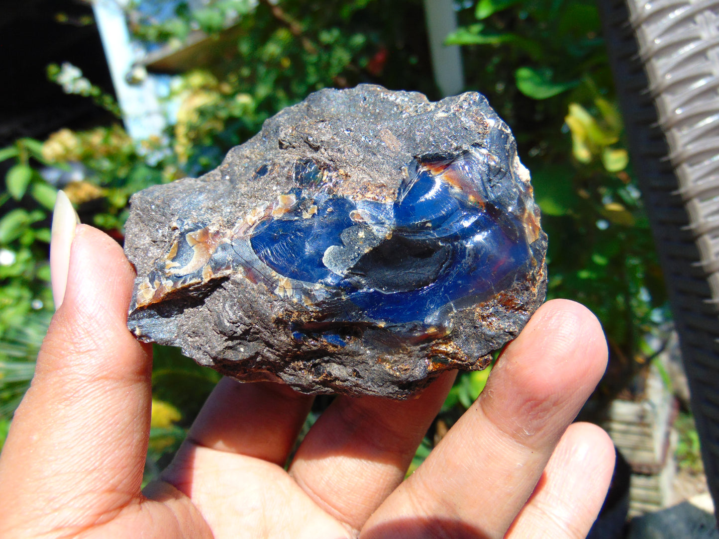 51 gram Rough Raw Indonesian Inclusion Blue Amber for Healing AGRB87