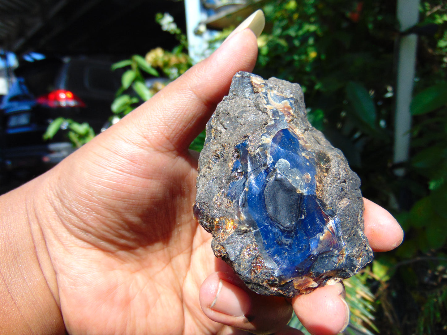 51 gram Rough Raw Indonesian Inclusion Blue Amber for Healing AGRB87