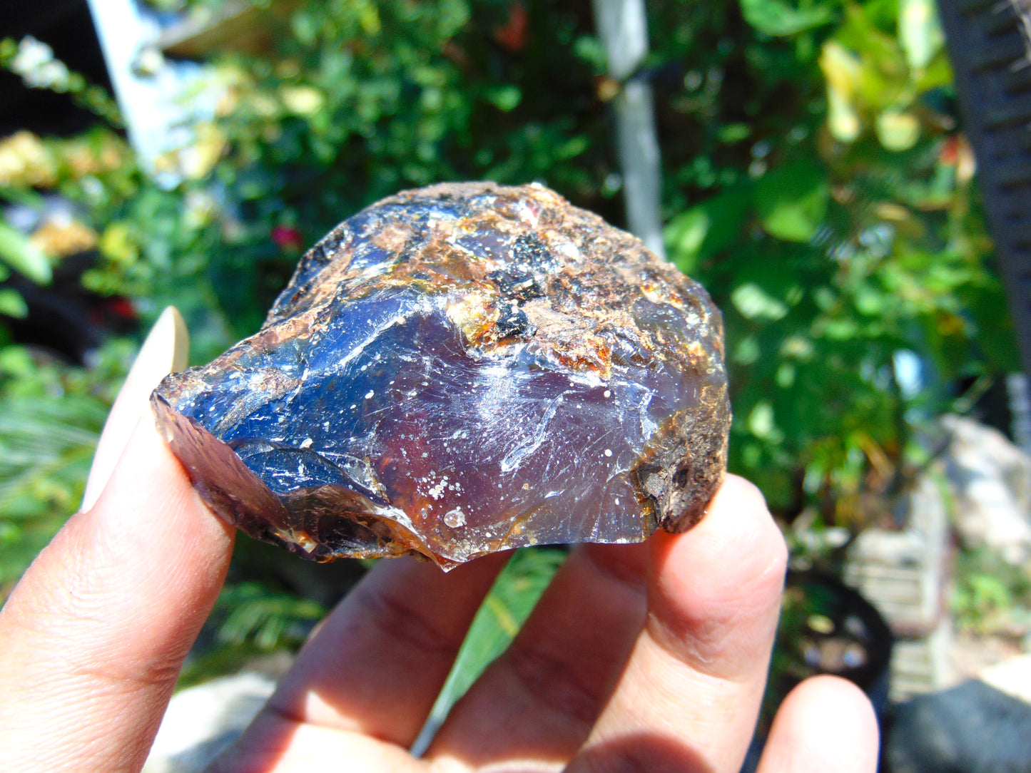 42 gram Rough Raw Indonesian Orange Blue Amber for Healing AGRB94