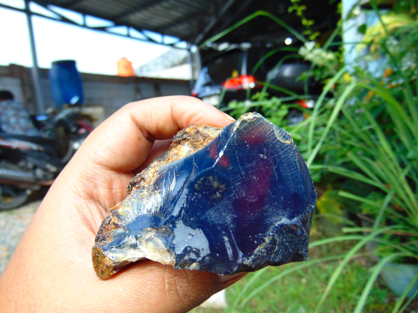 64 gr Rough Raw Indonesian Sumatra AAA Blue Amber for Healing RB338