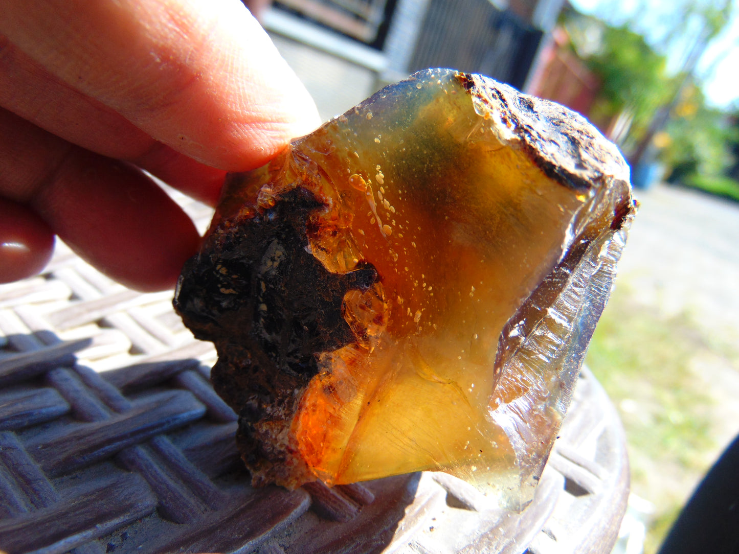 42 gram Rough Raw Indonesian Orange Blue Amber for Healing AGRB94