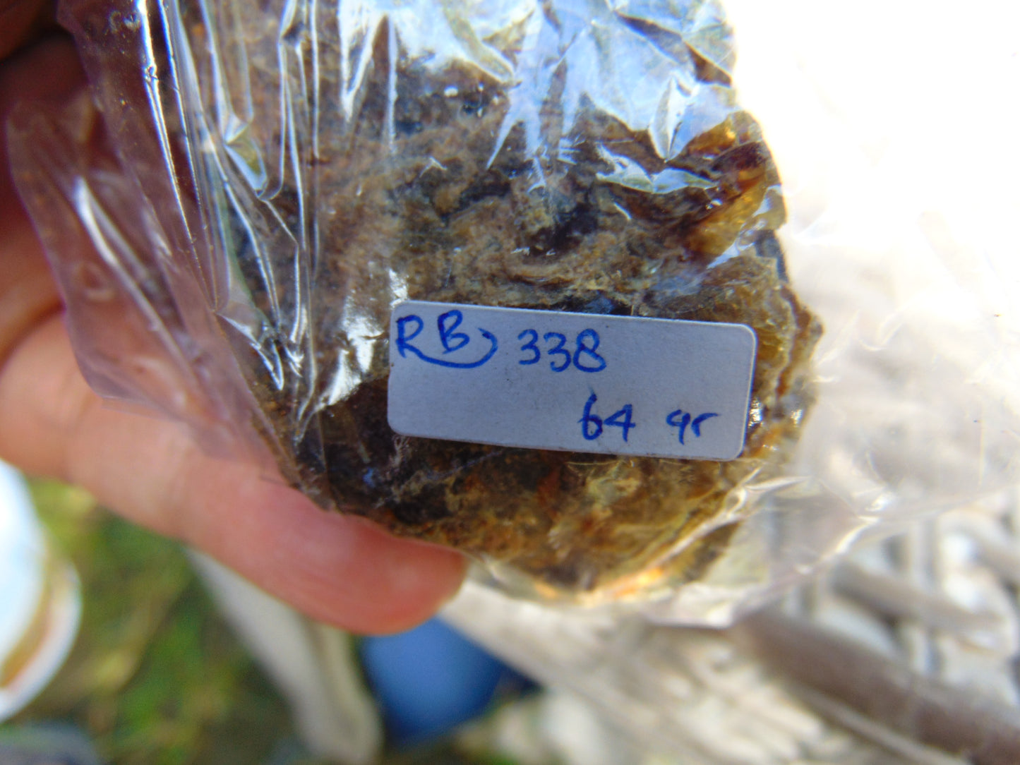 64 gr Rough Raw Indonesian Sumatra AAA Blue Amber for Healing RB338