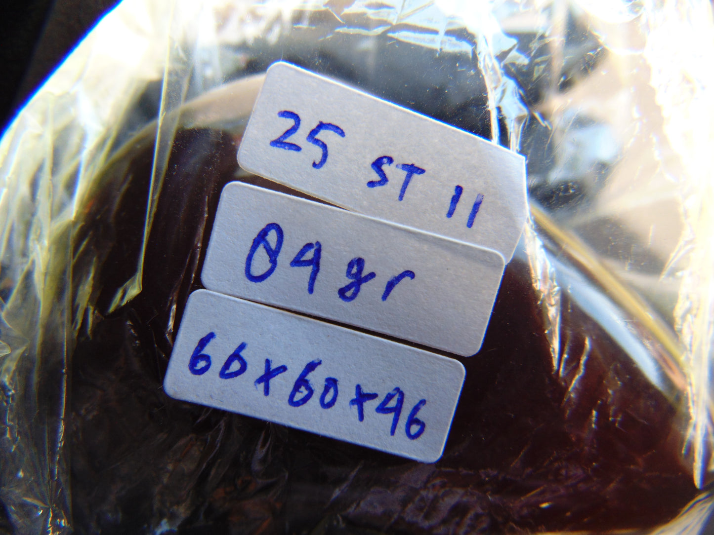 84 gr full polished 66x60x46 mm Indonesia Blue Amber for Healing 25ST11