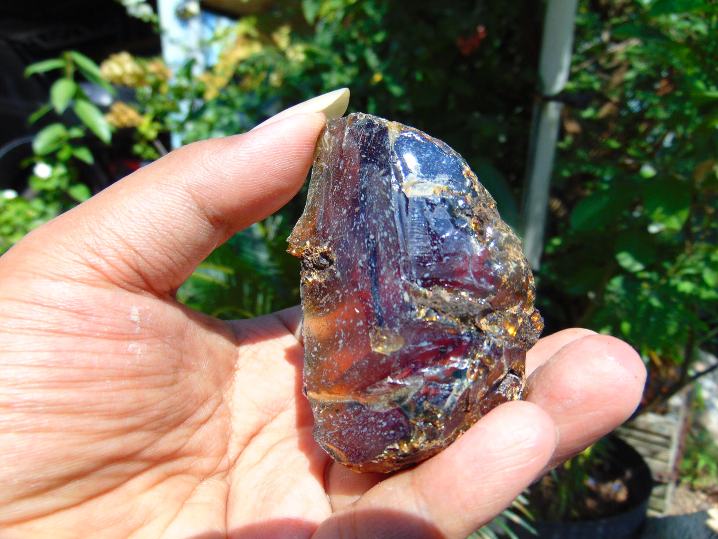 23 gram Rough Raw Indonesian Orange Blue Amber for Healing AGRB99