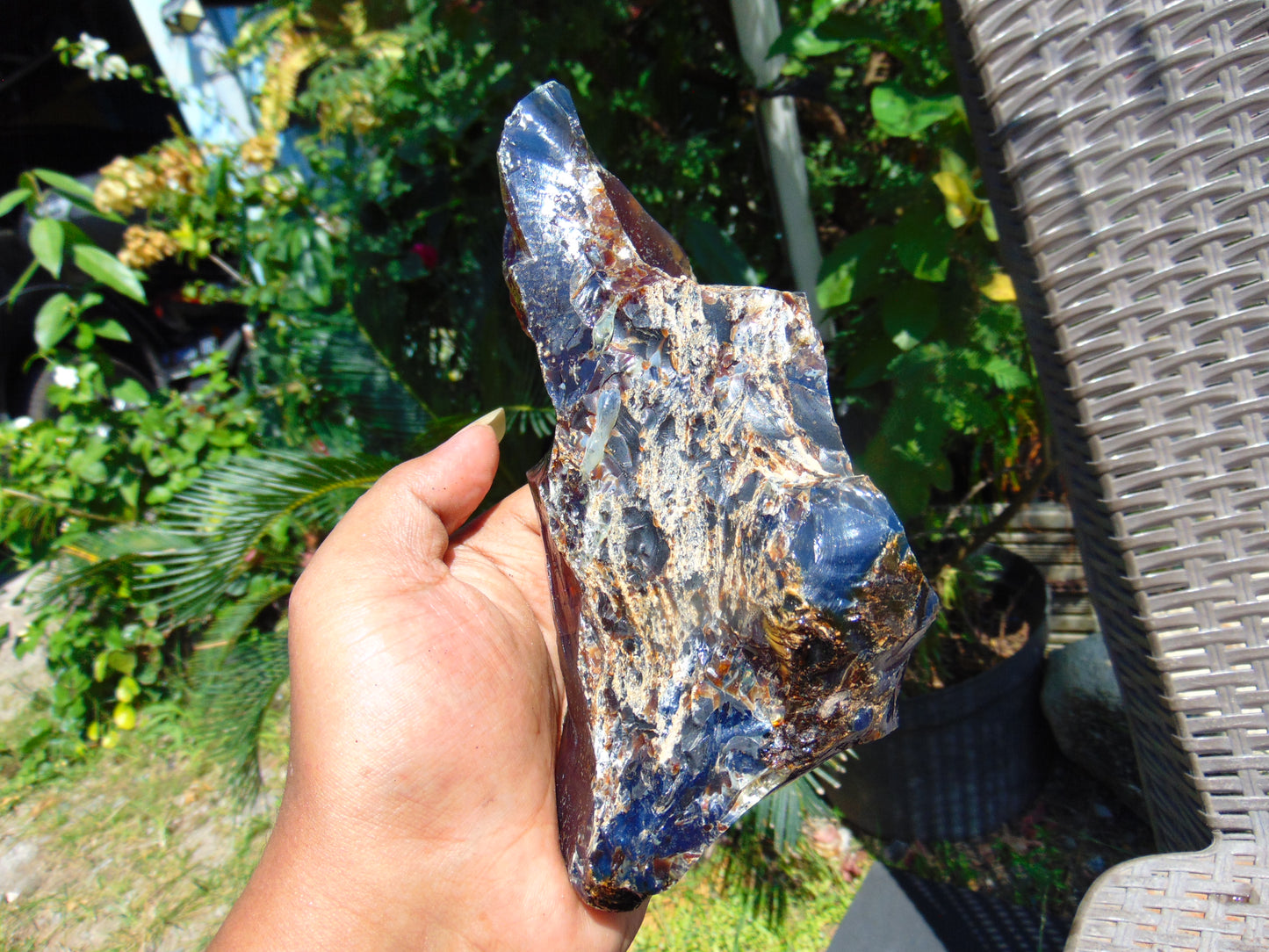 365 gram Rough Raw Indonesian Blue Amber for Healing AGRB29