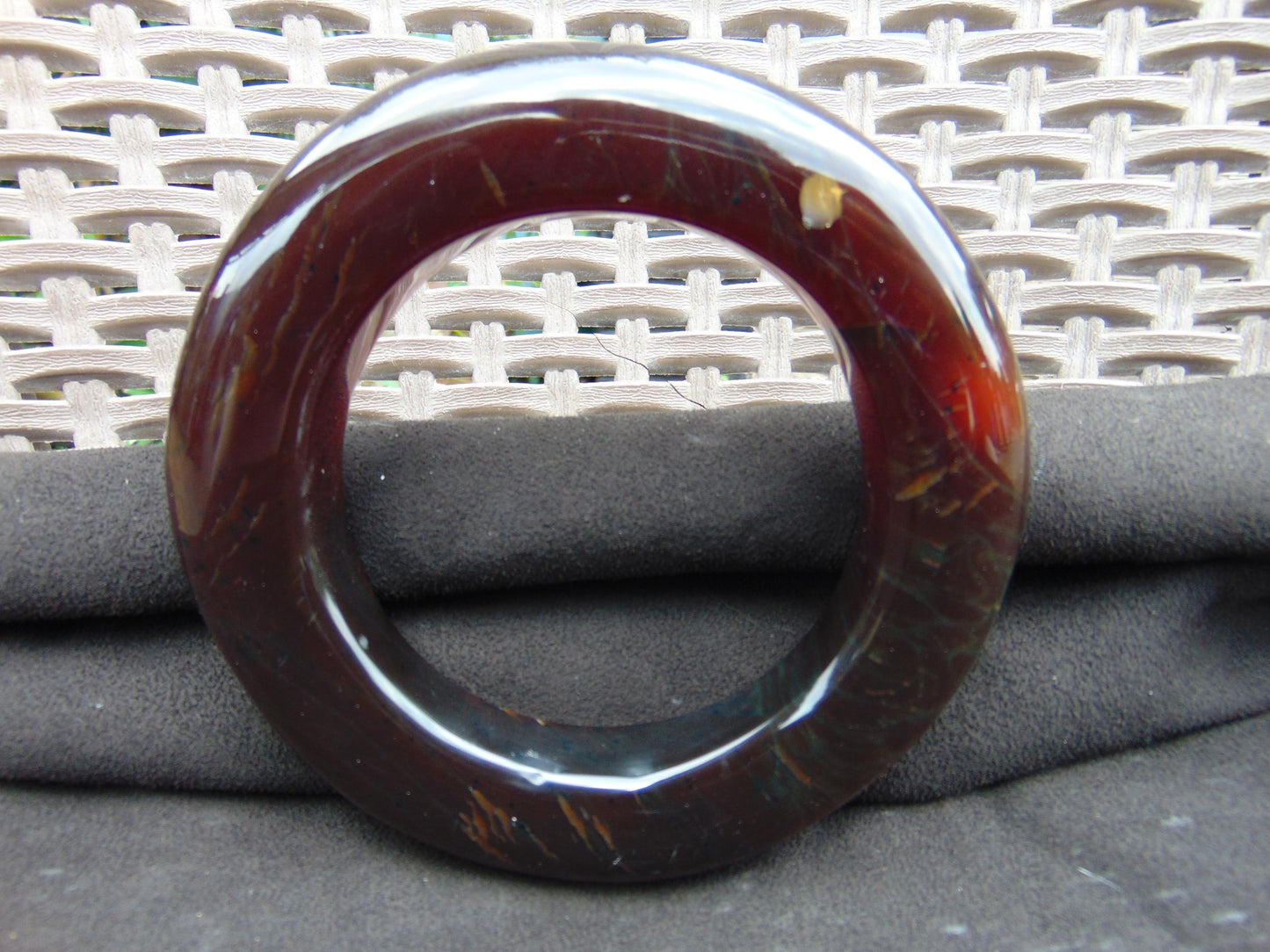 123 gr Big Bangle in hole 80 mm 22x20 mm Indonesian Sumatra Amber for Healing AJ17