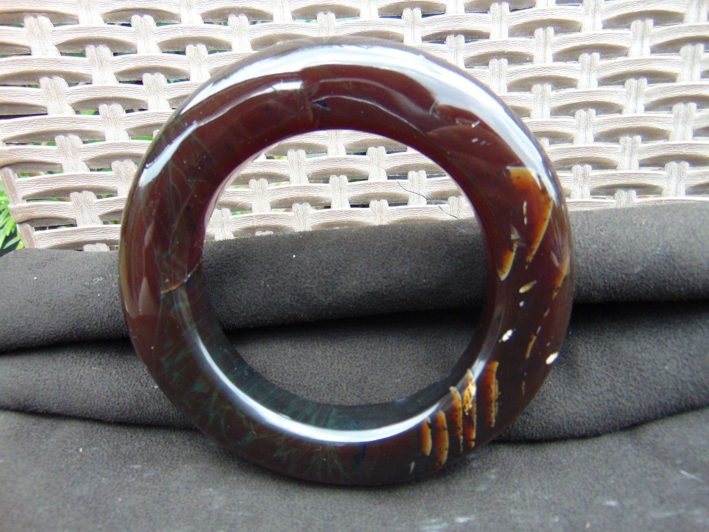 123 gr Big Bangle in hole 80 mm 22x20 mm Indonesian Sumatra Amber for Healing AJ17