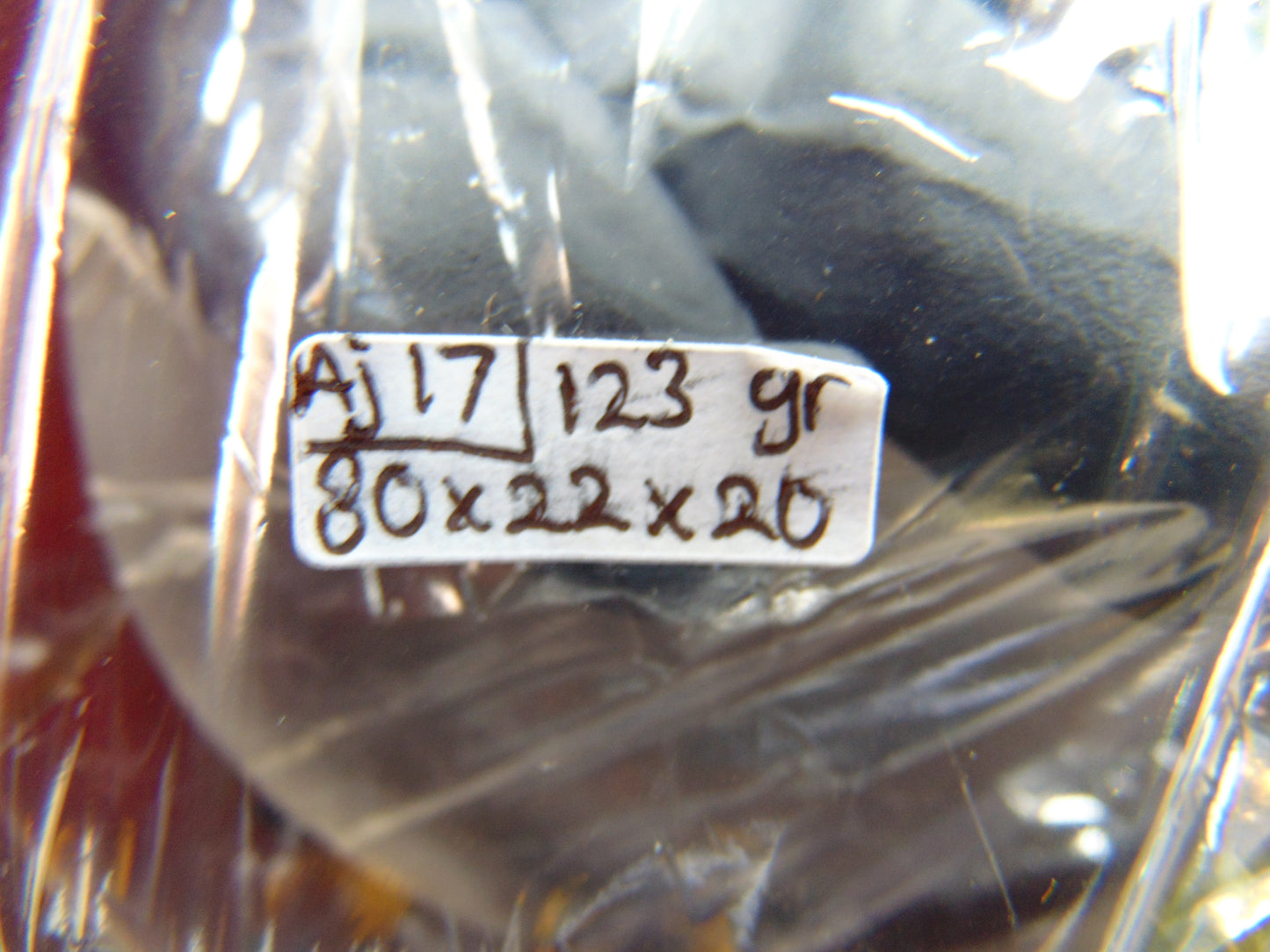 123 gr Big Bangle in hole 80 mm 22x20 mm Indonesian Sumatra Amber for Healing AJ17