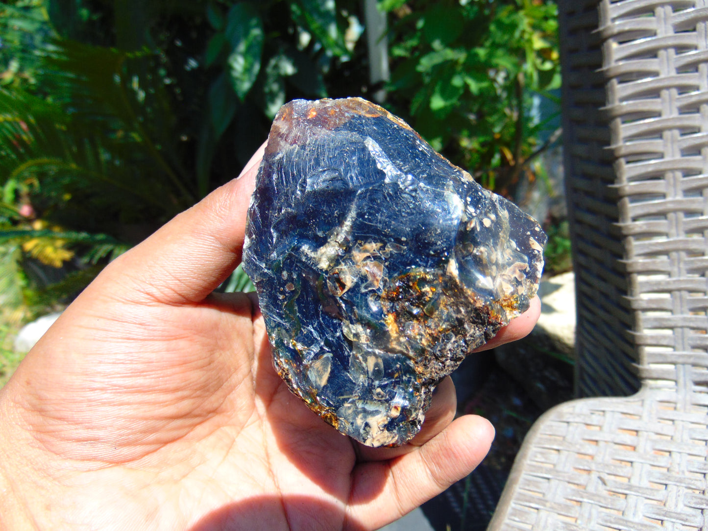 129 gram Rough Raw Indonesian Blue Amber for Healing AGRB52