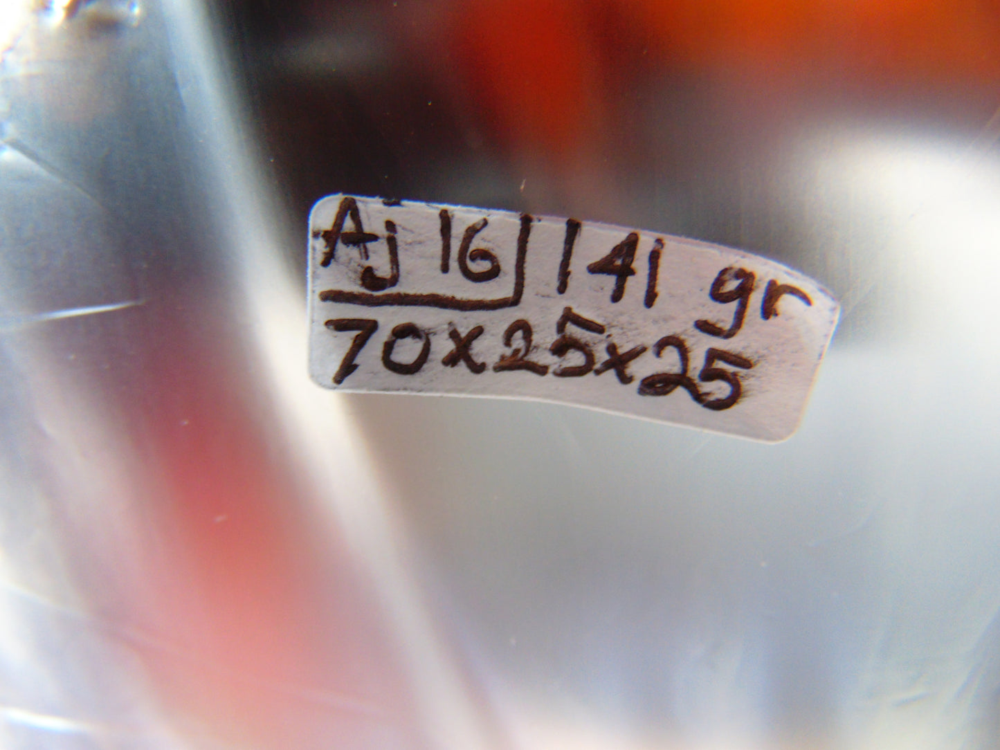 141 gr Big Bangle in hole 70 mm 25x25 mm Indonesian Sumatra Amber for Healing AJ16