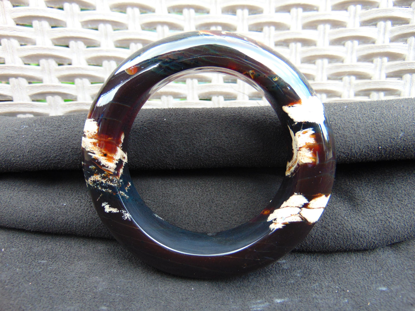 69 gr Big Bangle in hole 68 mm 20x17 mm Indonesian Sumatra Amber for Healing AJ20