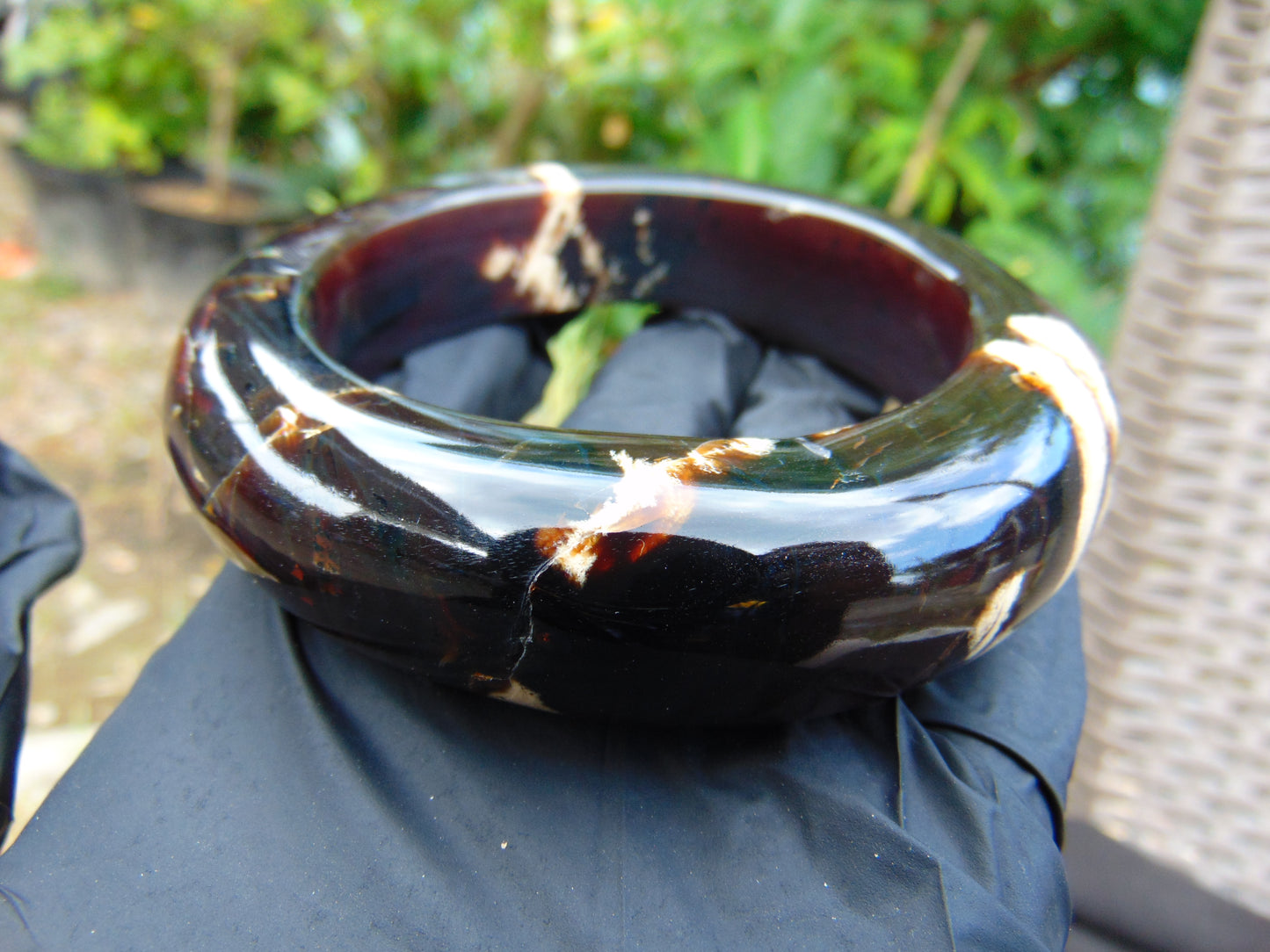 69 gr Big Bangle in hole 68 mm 20x17 mm Indonesian Sumatra Amber for Healing AJ20