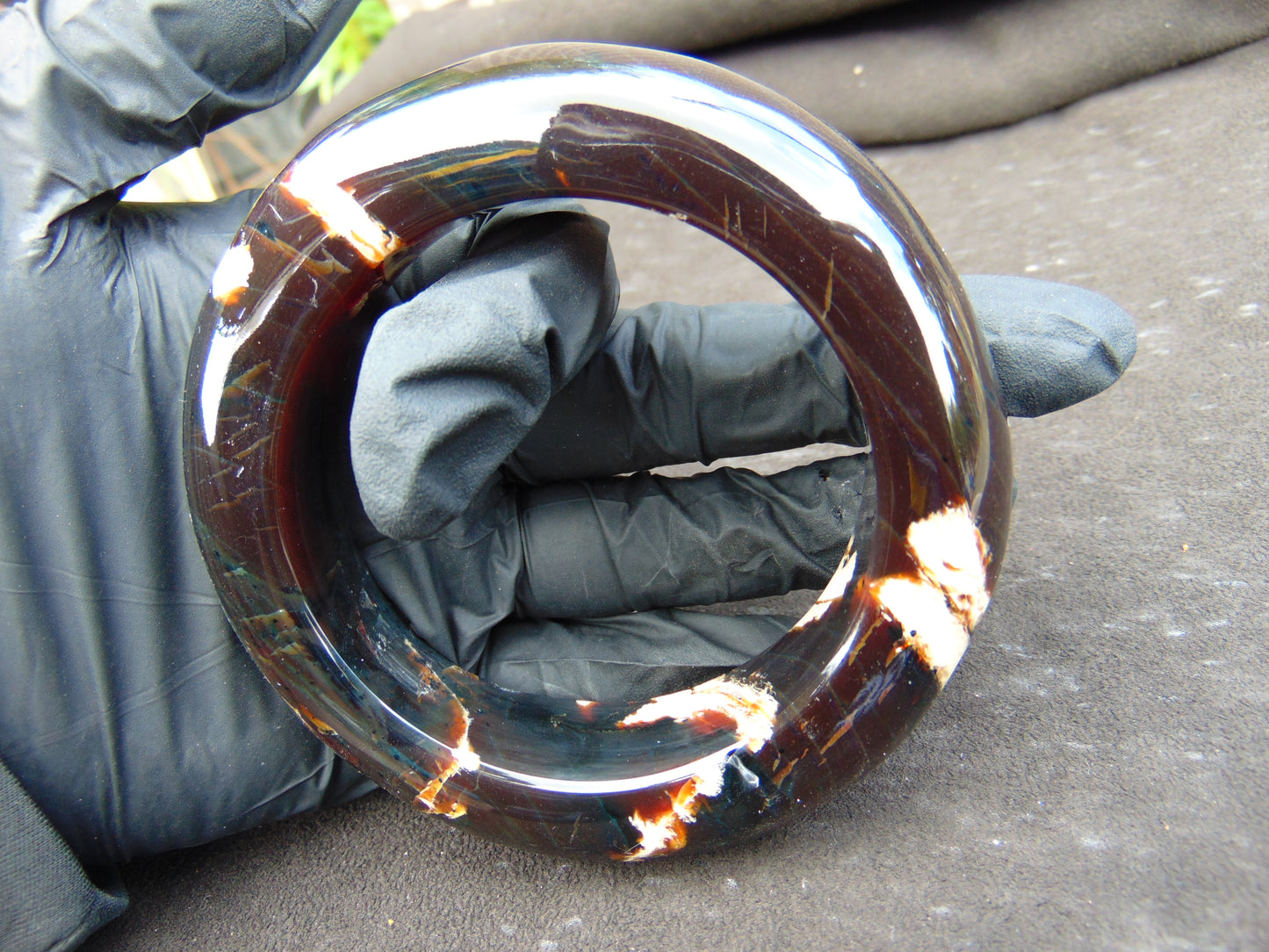 69 gr Big Bangle in hole 68 mm 20x17 mm Indonesian Sumatra Amber for Healing AJ20