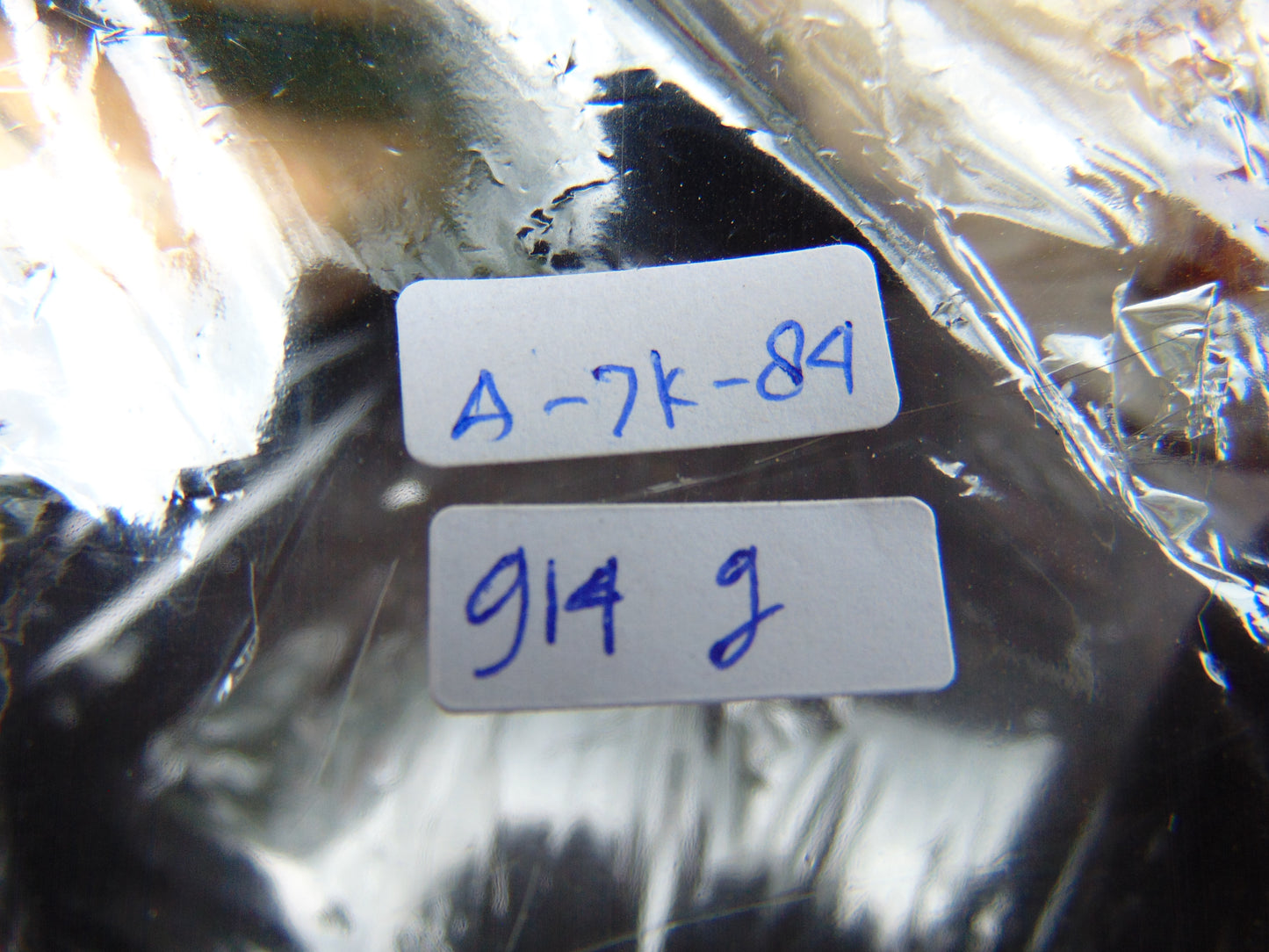 914 gr Big Necklace Indonesian Blue White Amber for Healing A7K84