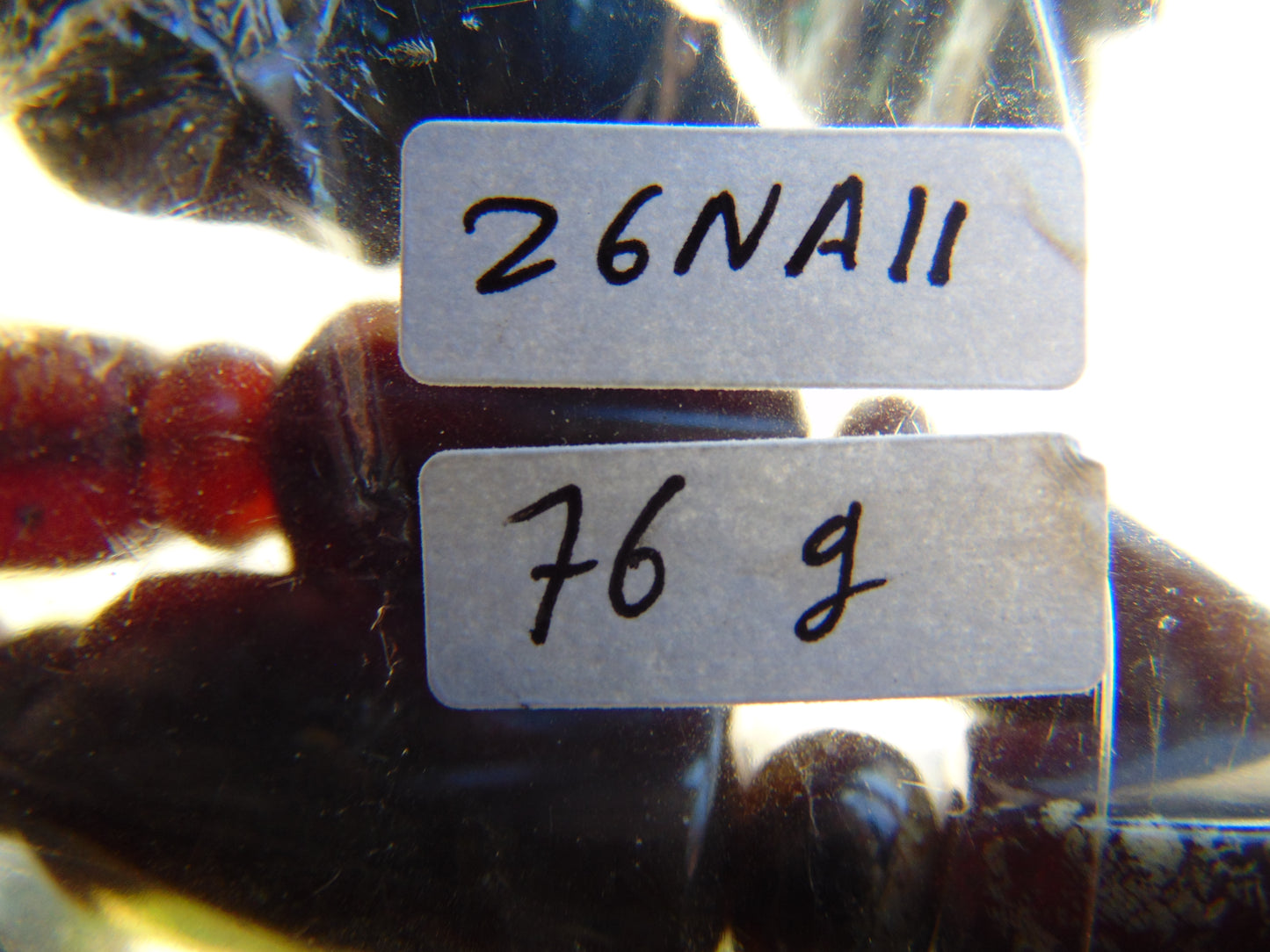 76 gr Small Necklace beads Indonesian Cherry Red Amber for Healing 26NA11