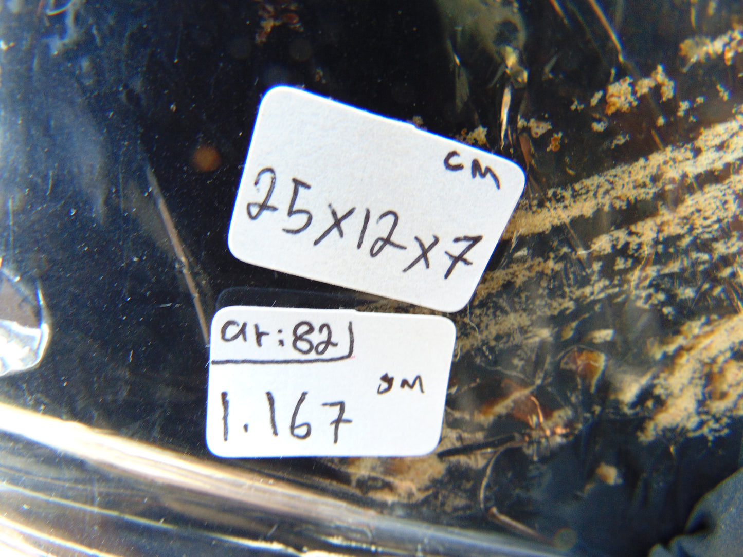 1167 gram full polished 25x12x7 cm Indonesian Dark Blue Amber for Healing AR82