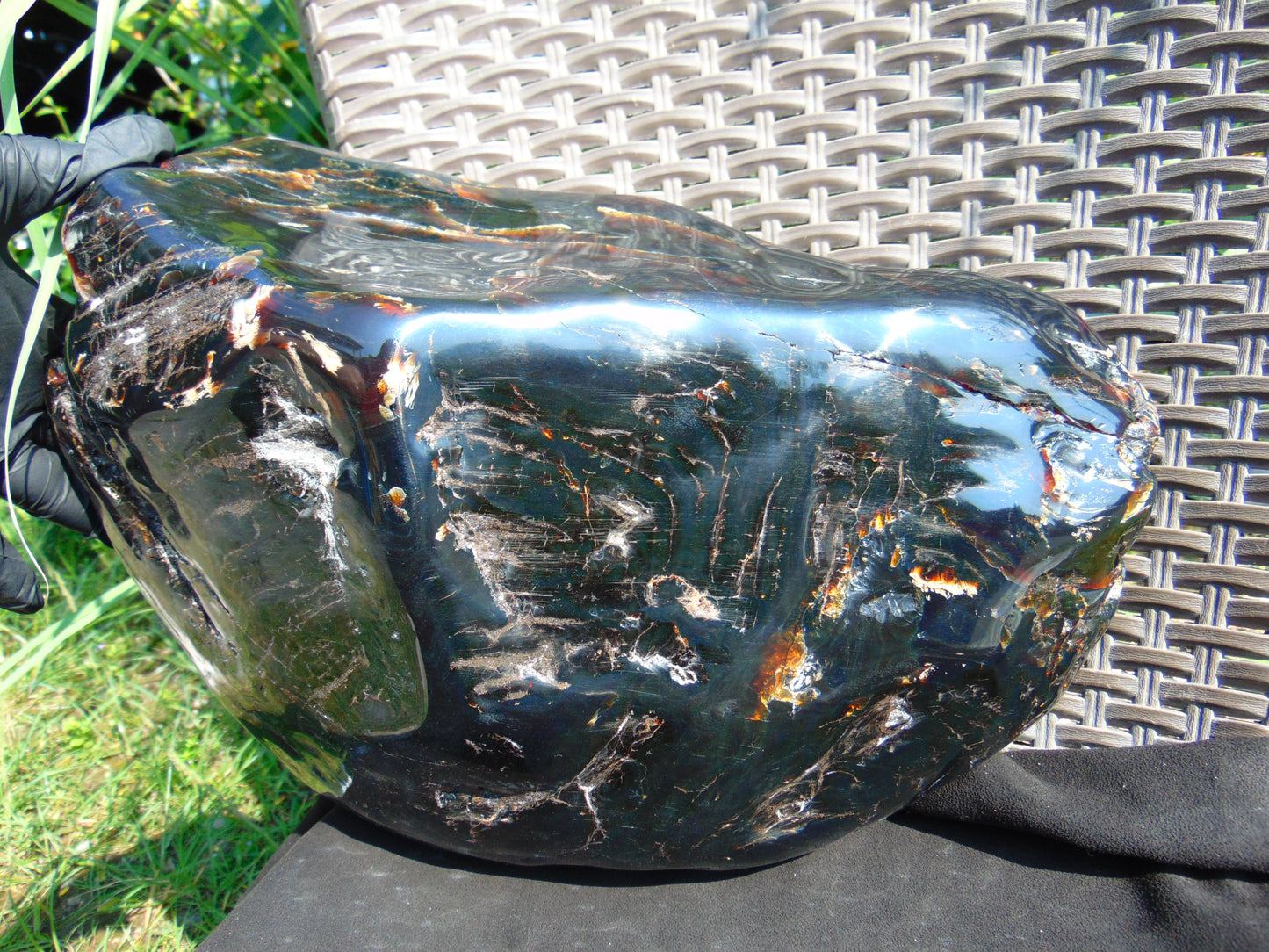 4310 gram full polished Indonesian Sumatra Green Blue Amber for Healing