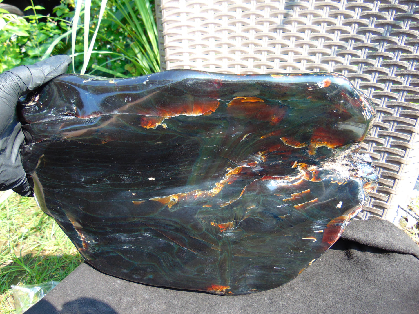 4310 gram full polished Indonesian Sumatra Green Blue Amber for Healing