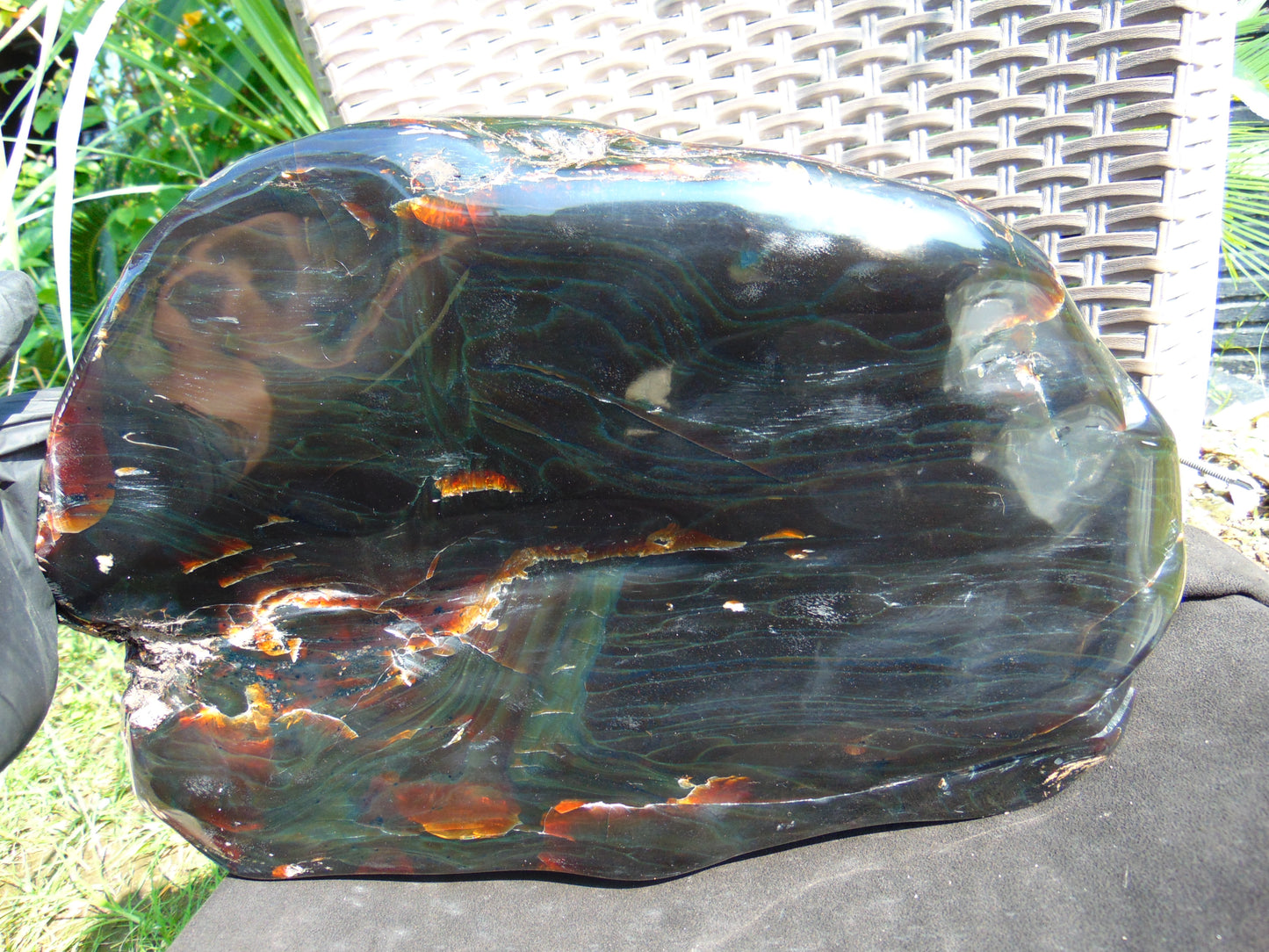 4310 gram full polished Indonesian Sumatra Green Blue Amber for Healing